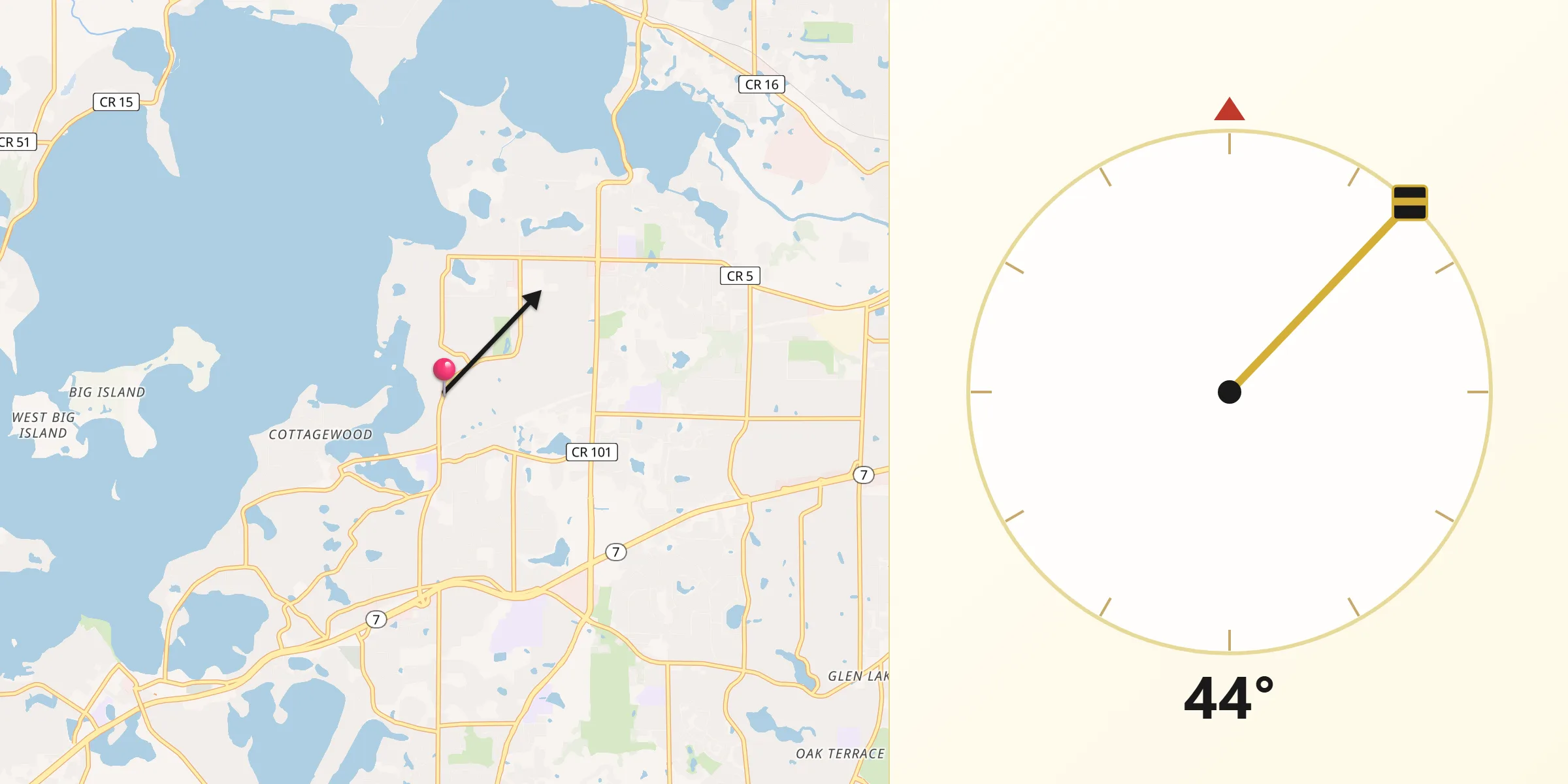Qibla Direction from Deephaven