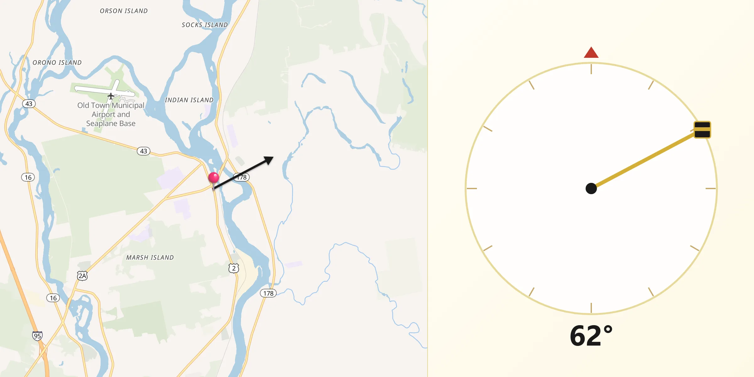 Qibla Direction from Old Town