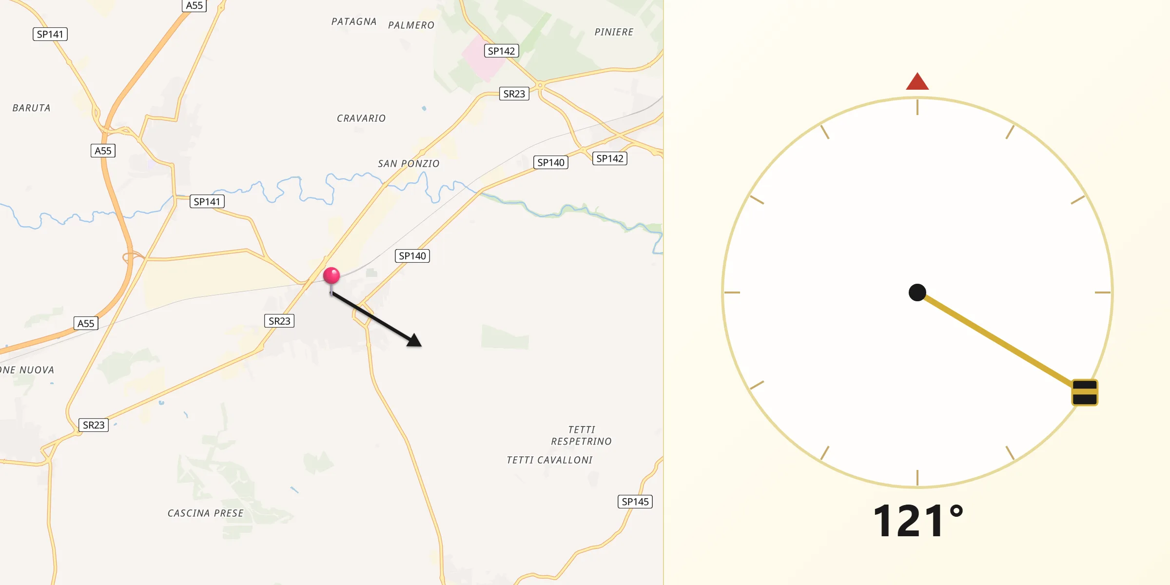 Direzione della Qibla da None