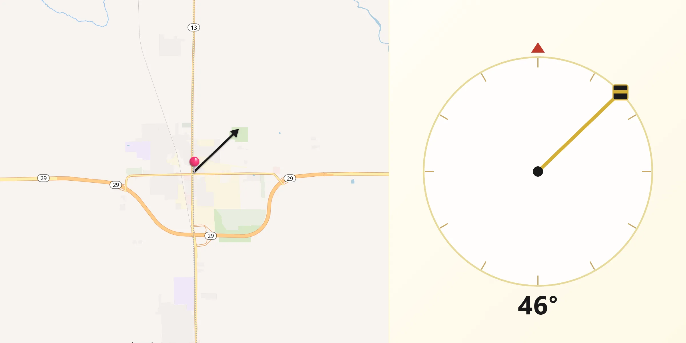 Qibla Direction from Abbotsford