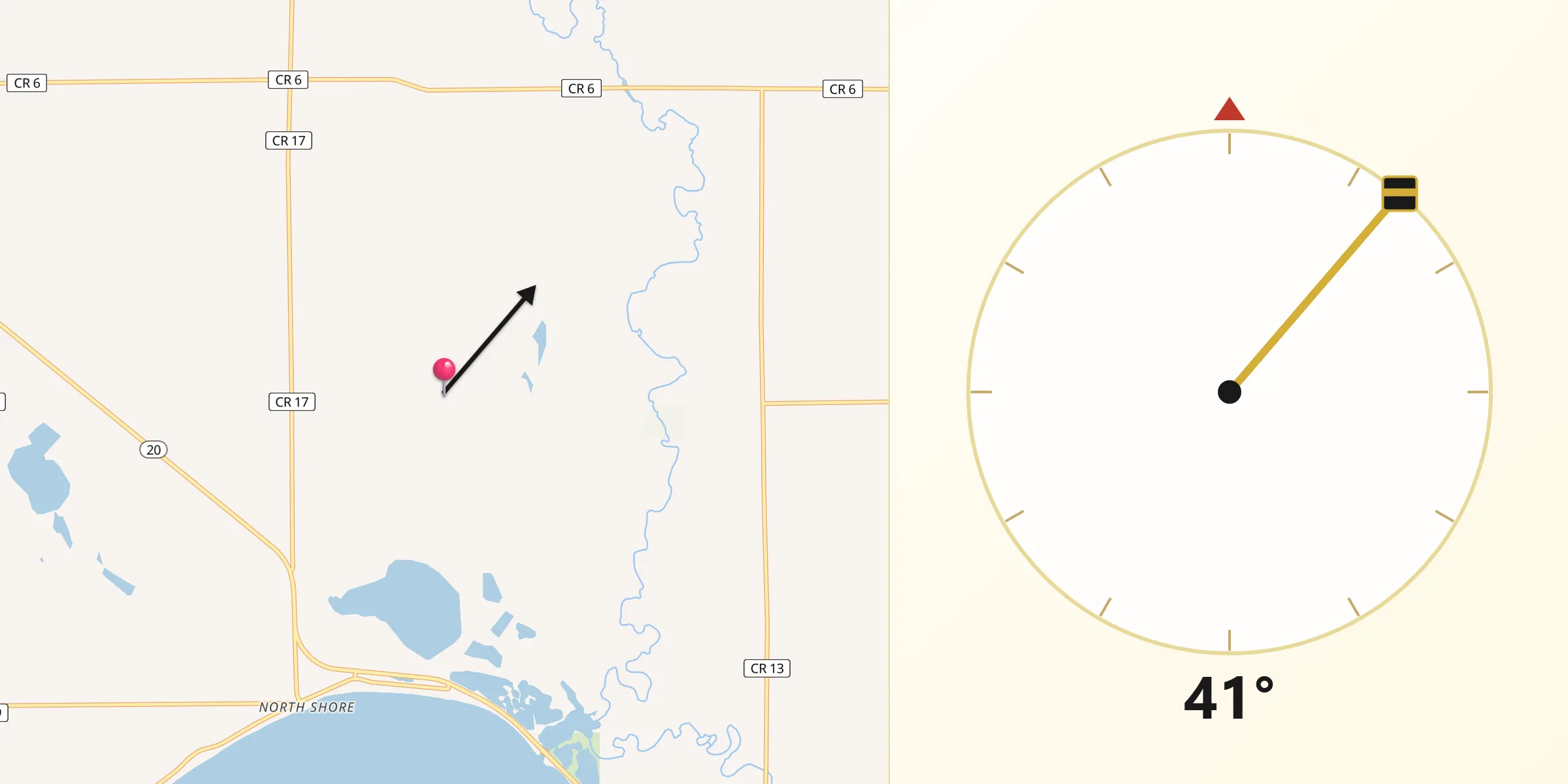 Qibla Direction from Codington