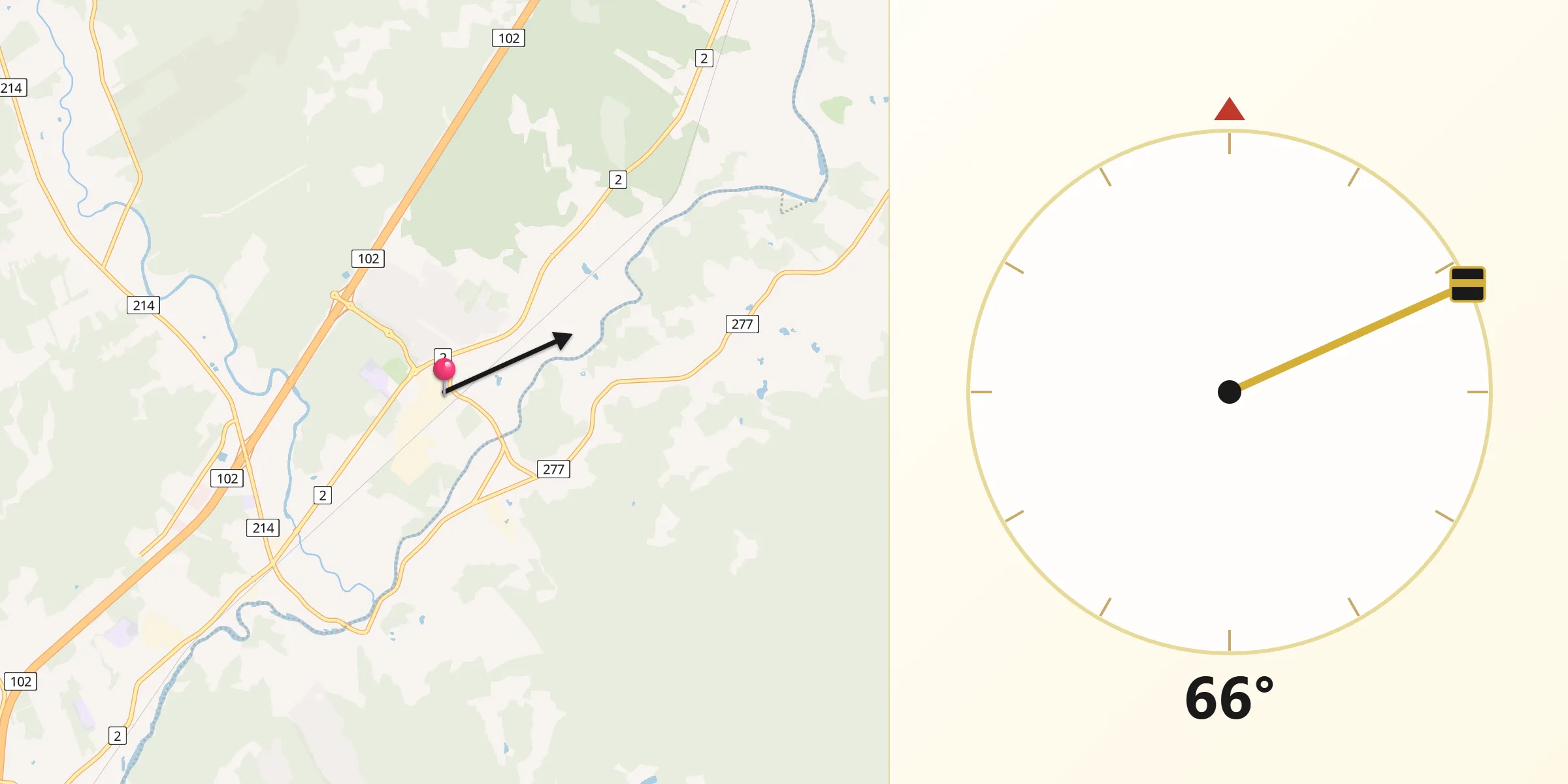 Qibla Direction from Lantz