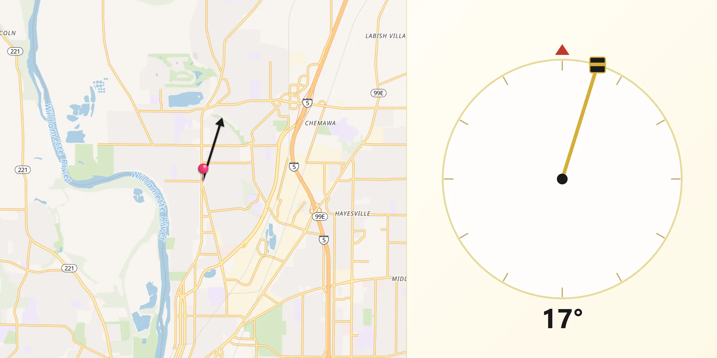 Qibla Direction from Keizer