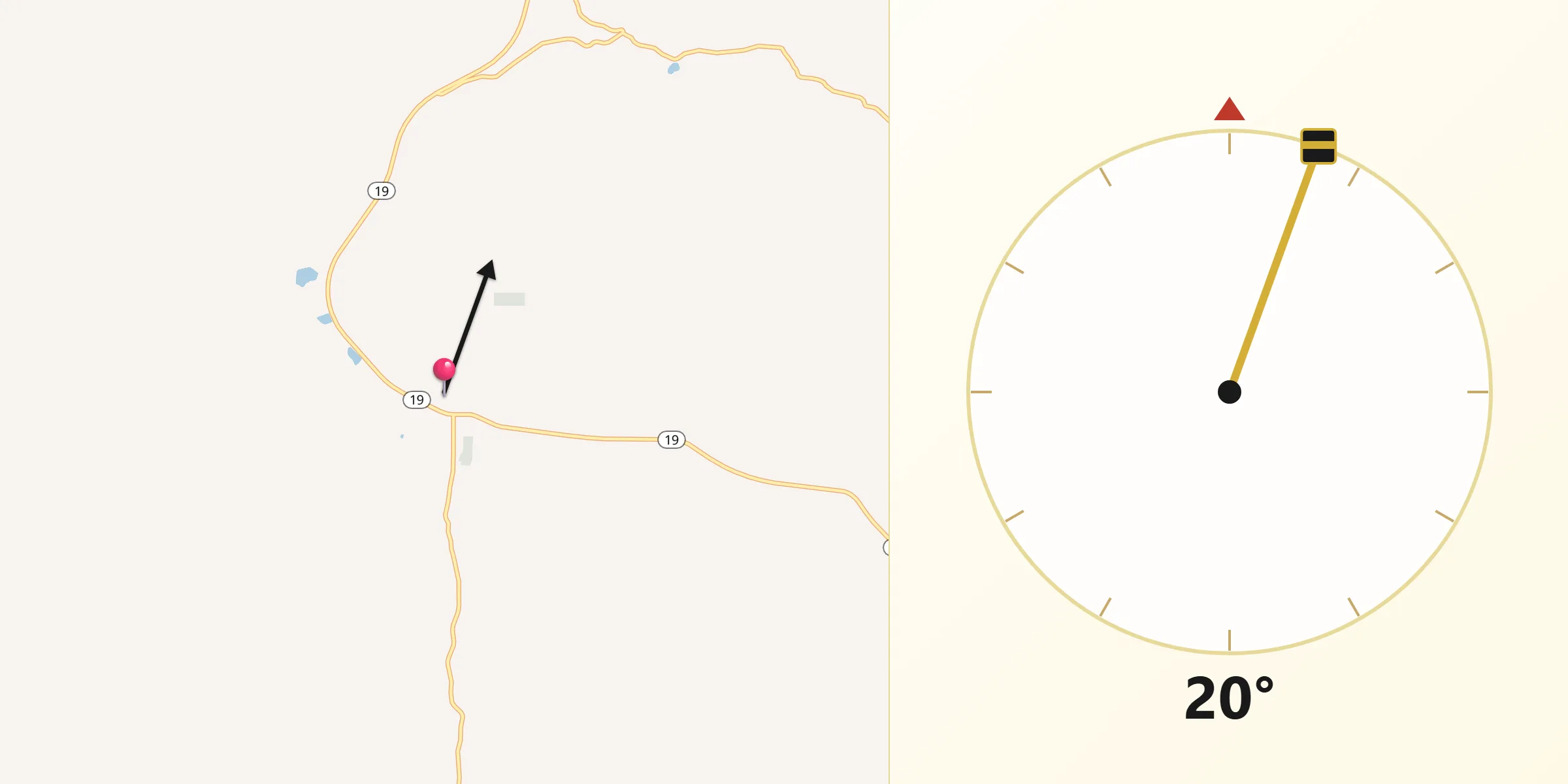 Qibla Direction from Fossil