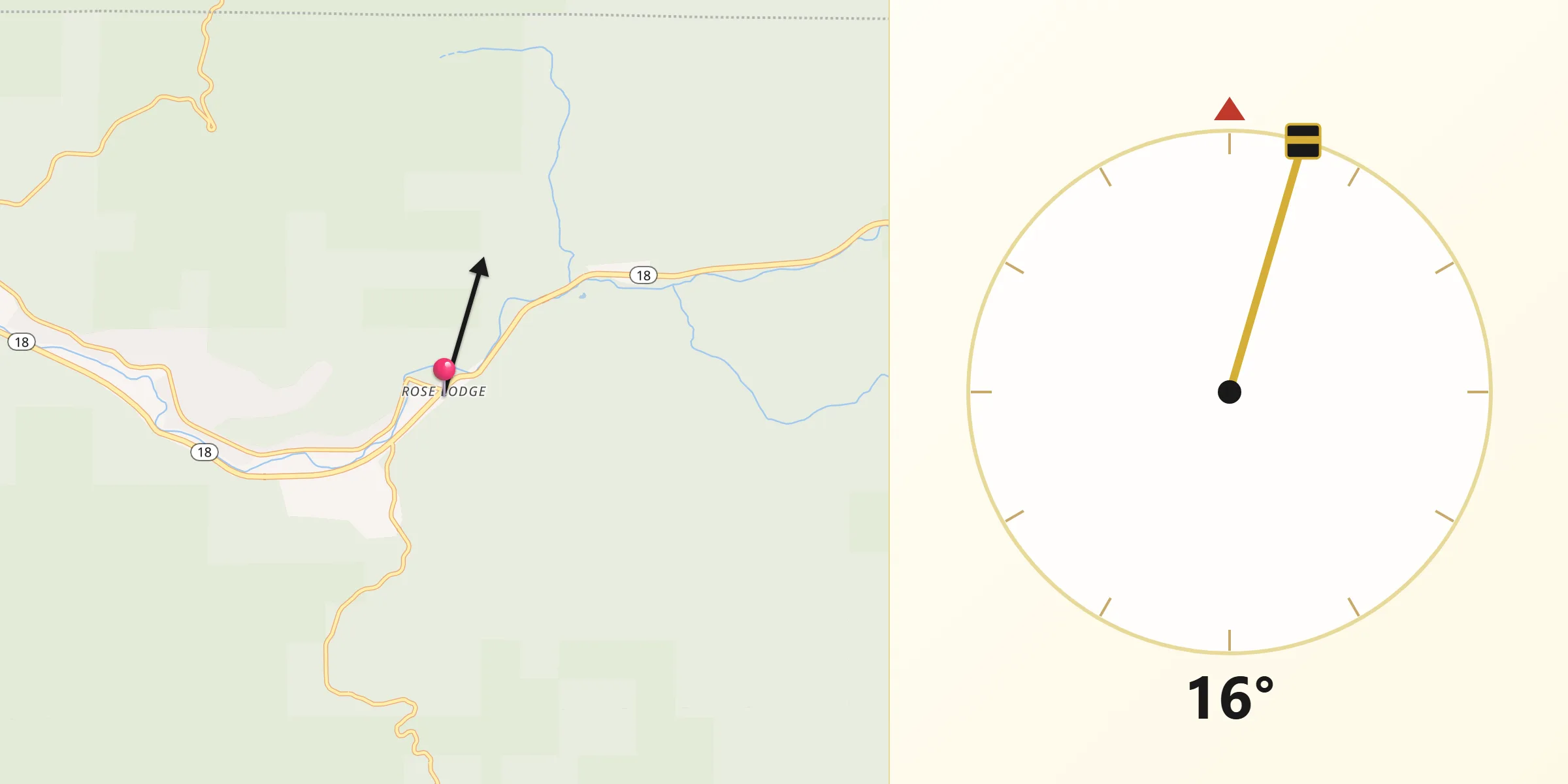 Qibla Direction from Rose Lodge