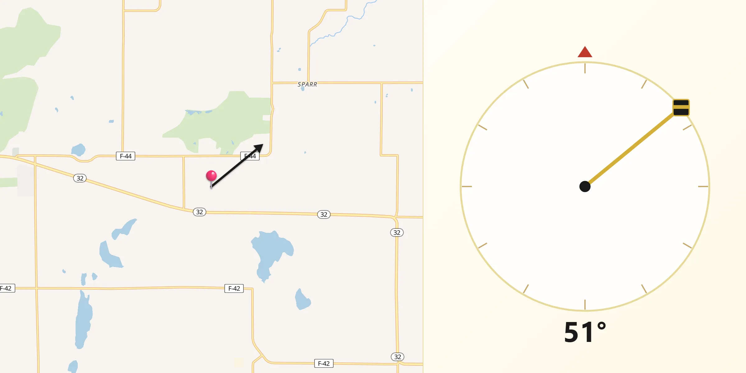 Qibla Direction from Otsego County