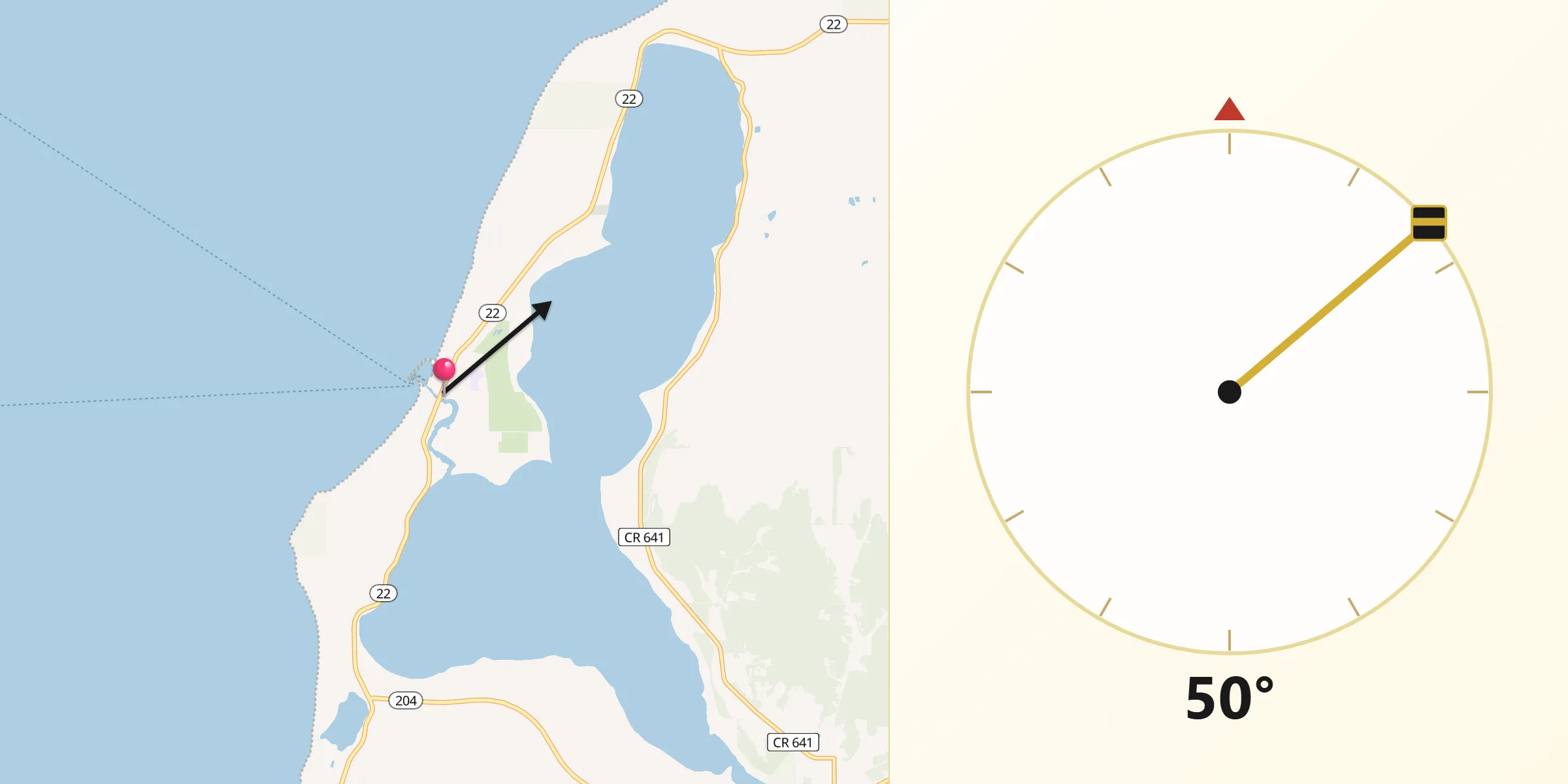 Qibla Direction from Leland