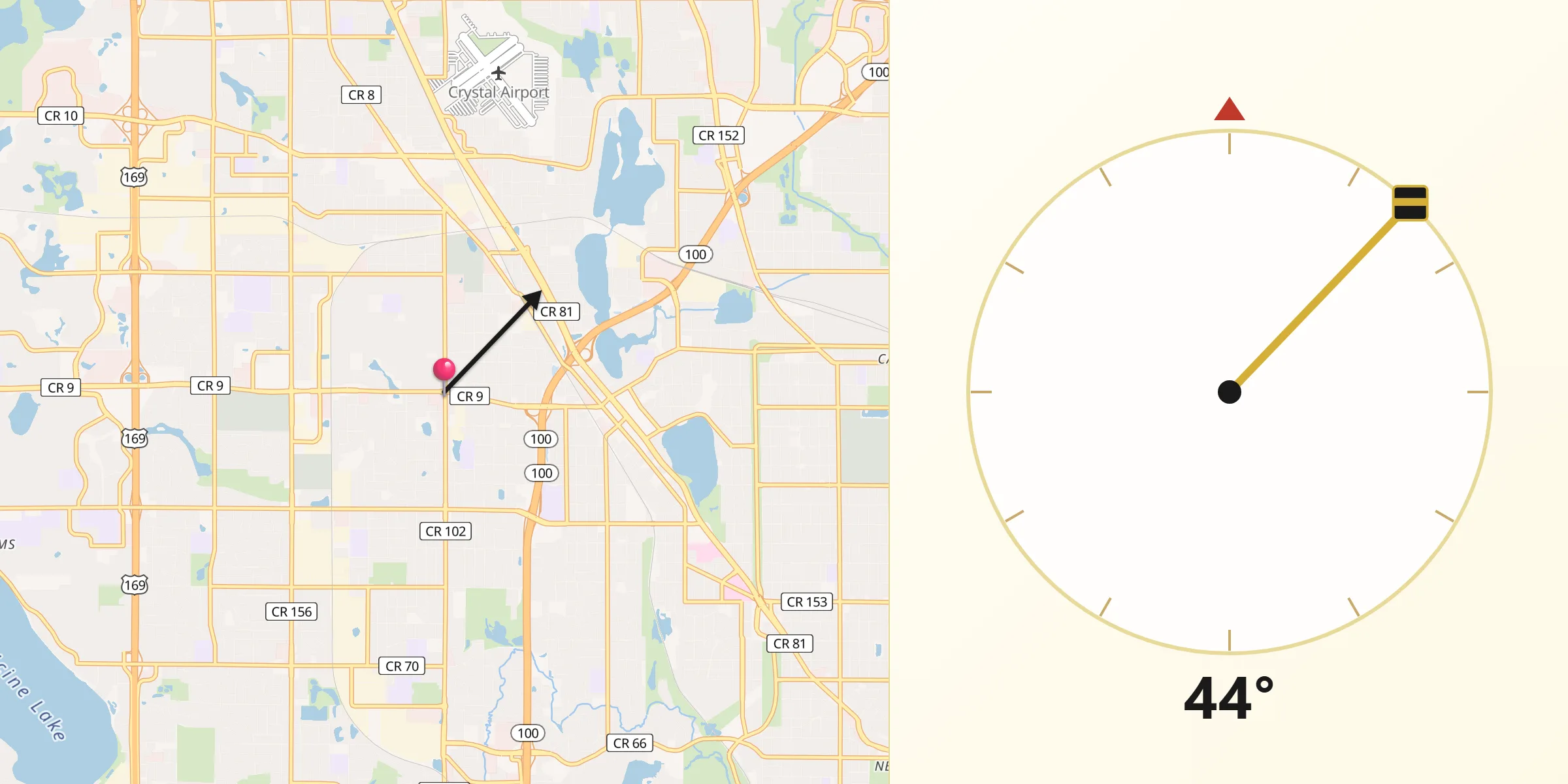 Qibla Direction from Crystal