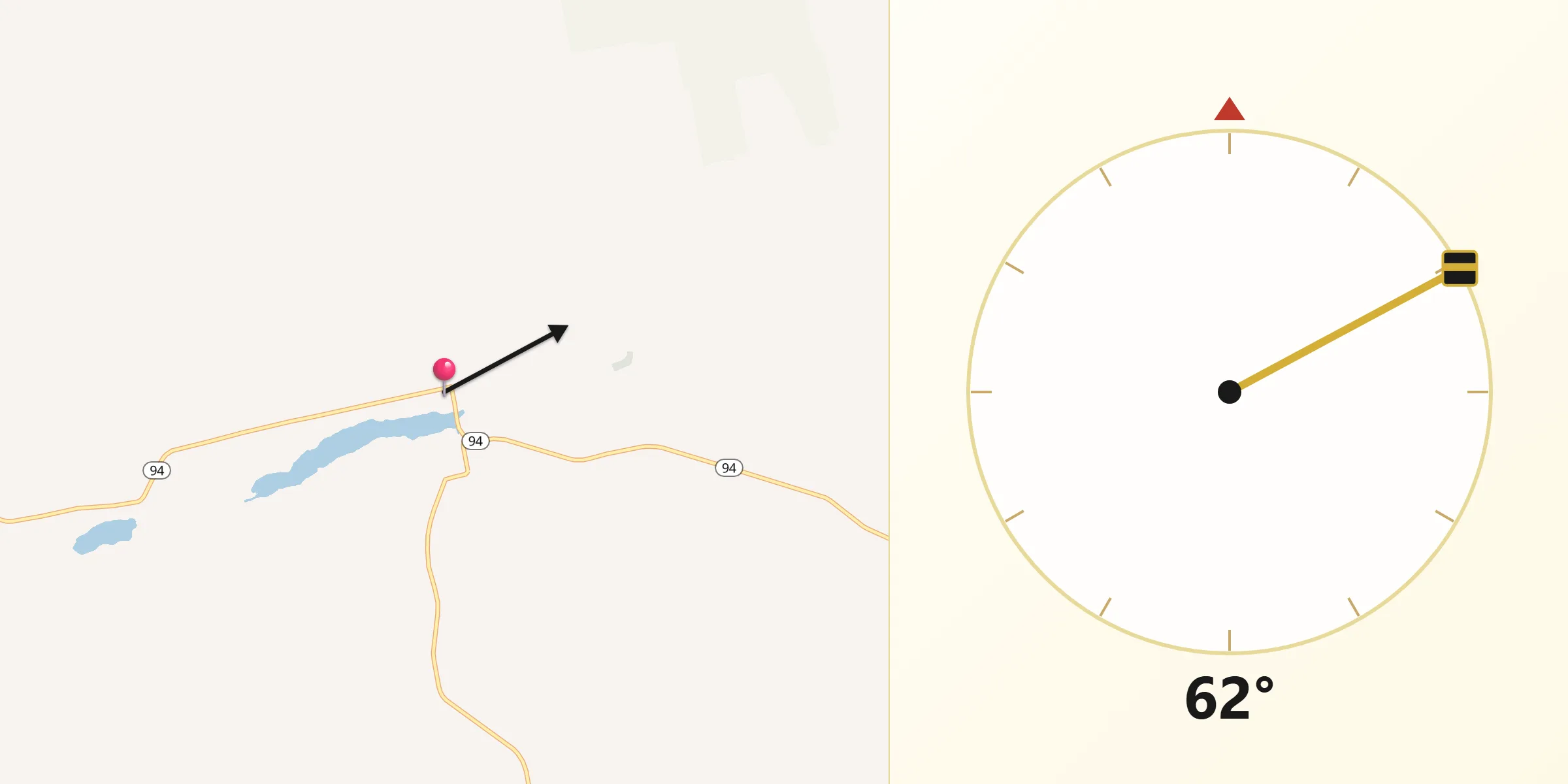 Direzione della Qibla da Garland