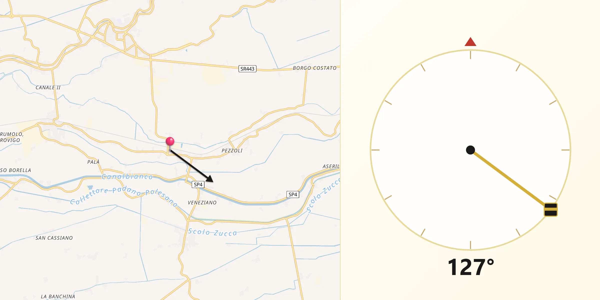 Direzione della Qibla da Lama Pezzoli
