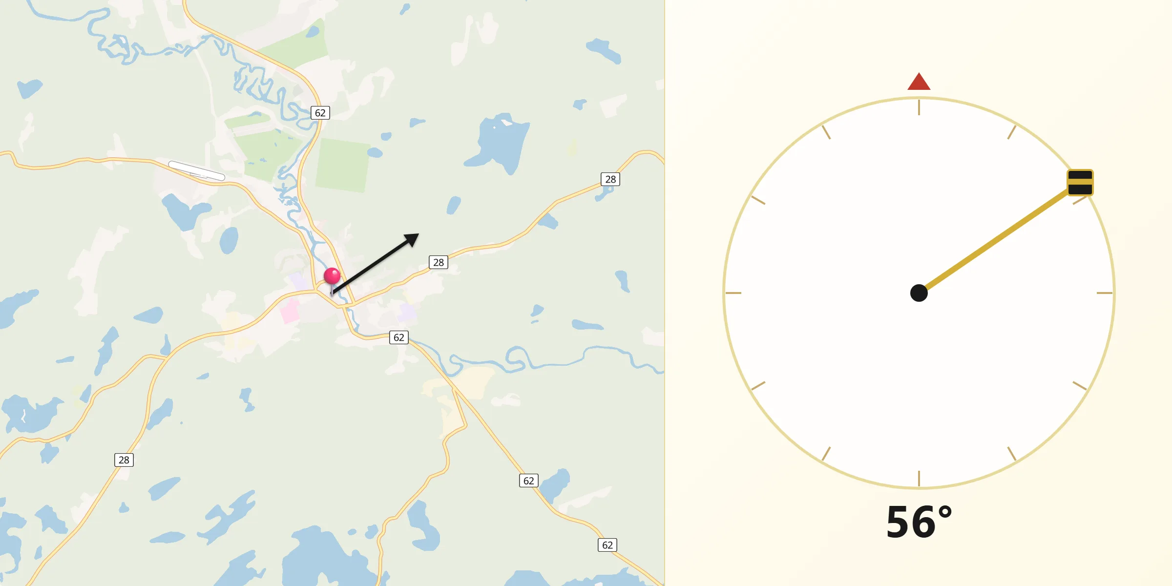Qibla Direction from Bancroft