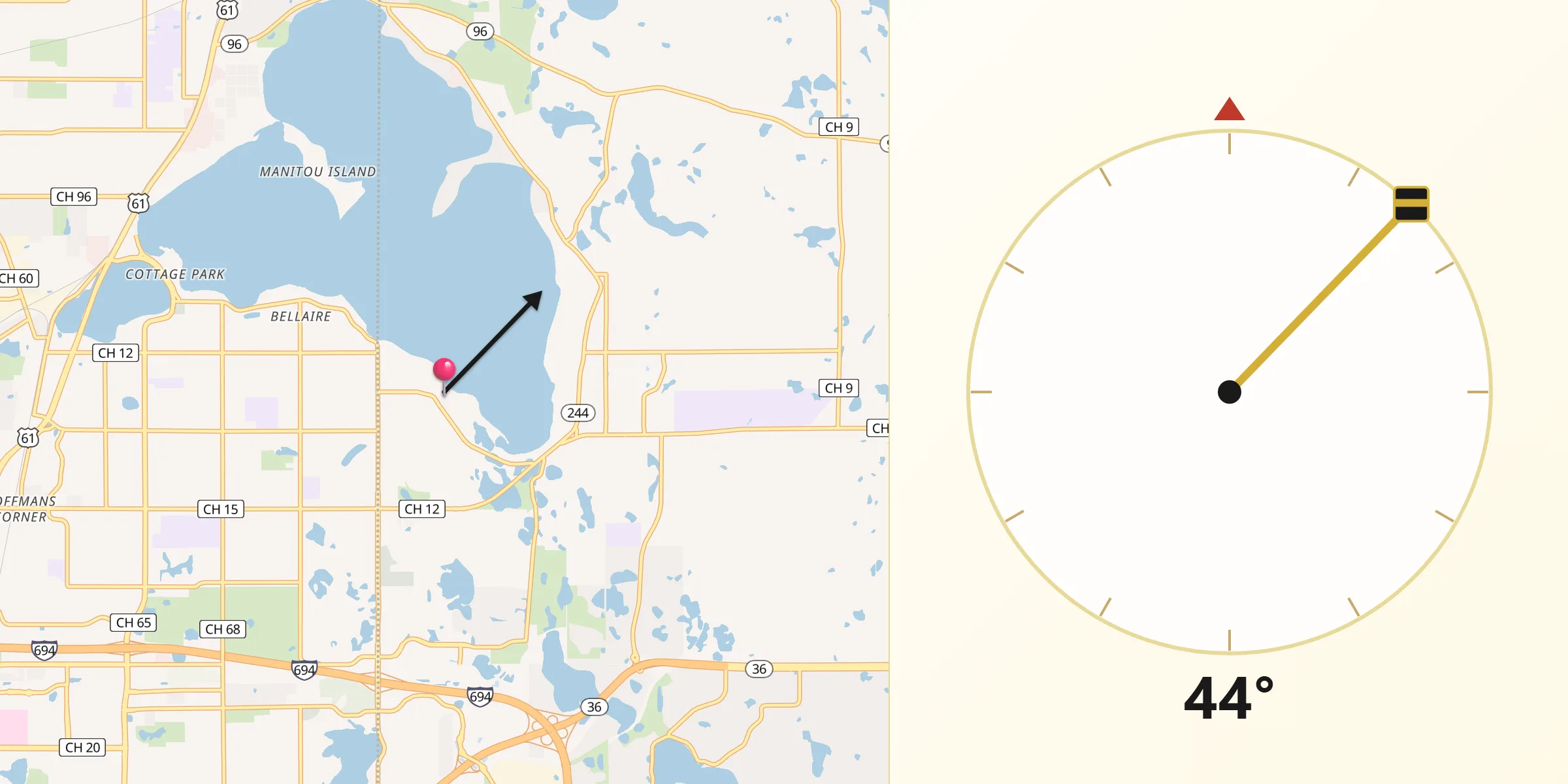 Qibla Direction from Birchwood