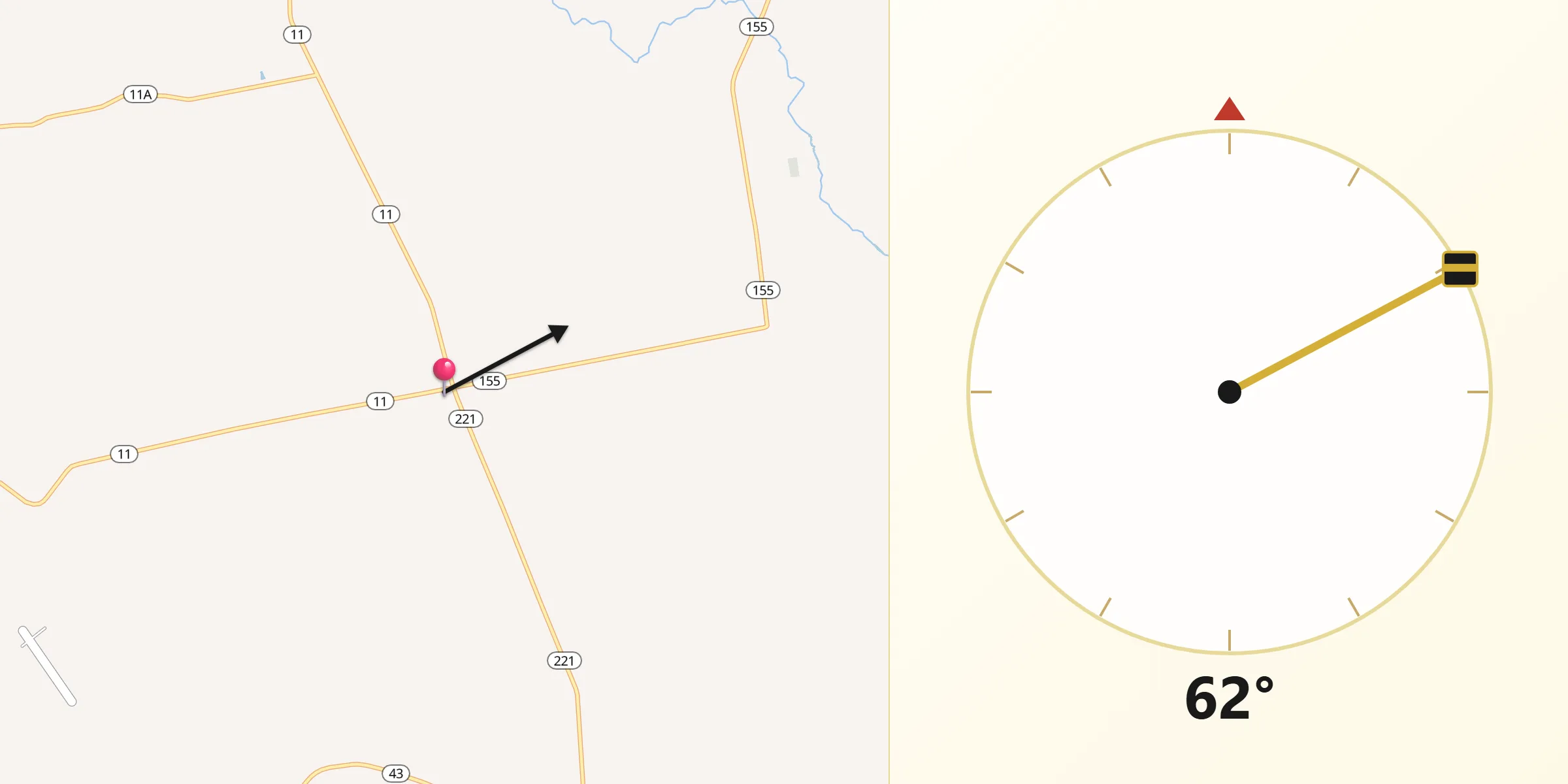 Qibla Direction from Bradford