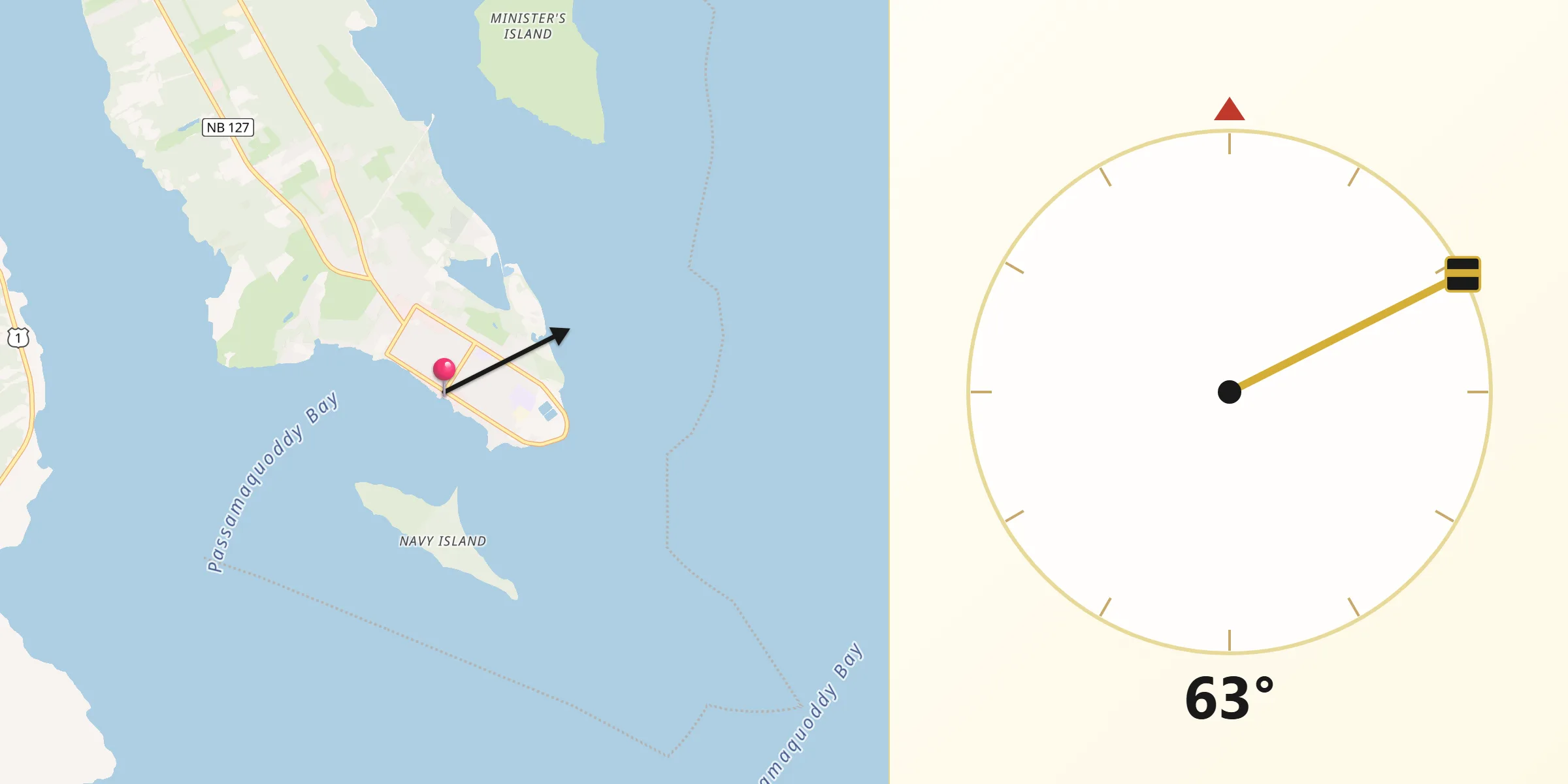 Qibla Direction from Saint Andrews