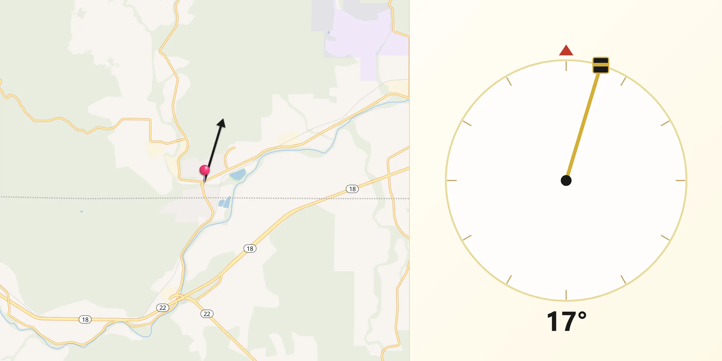 Qibla Direction from Willamina