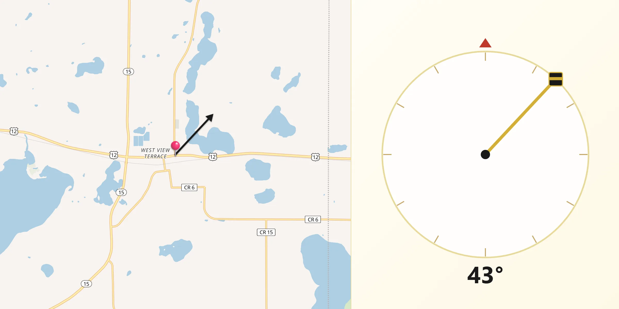 Qibla Direction from Dassel