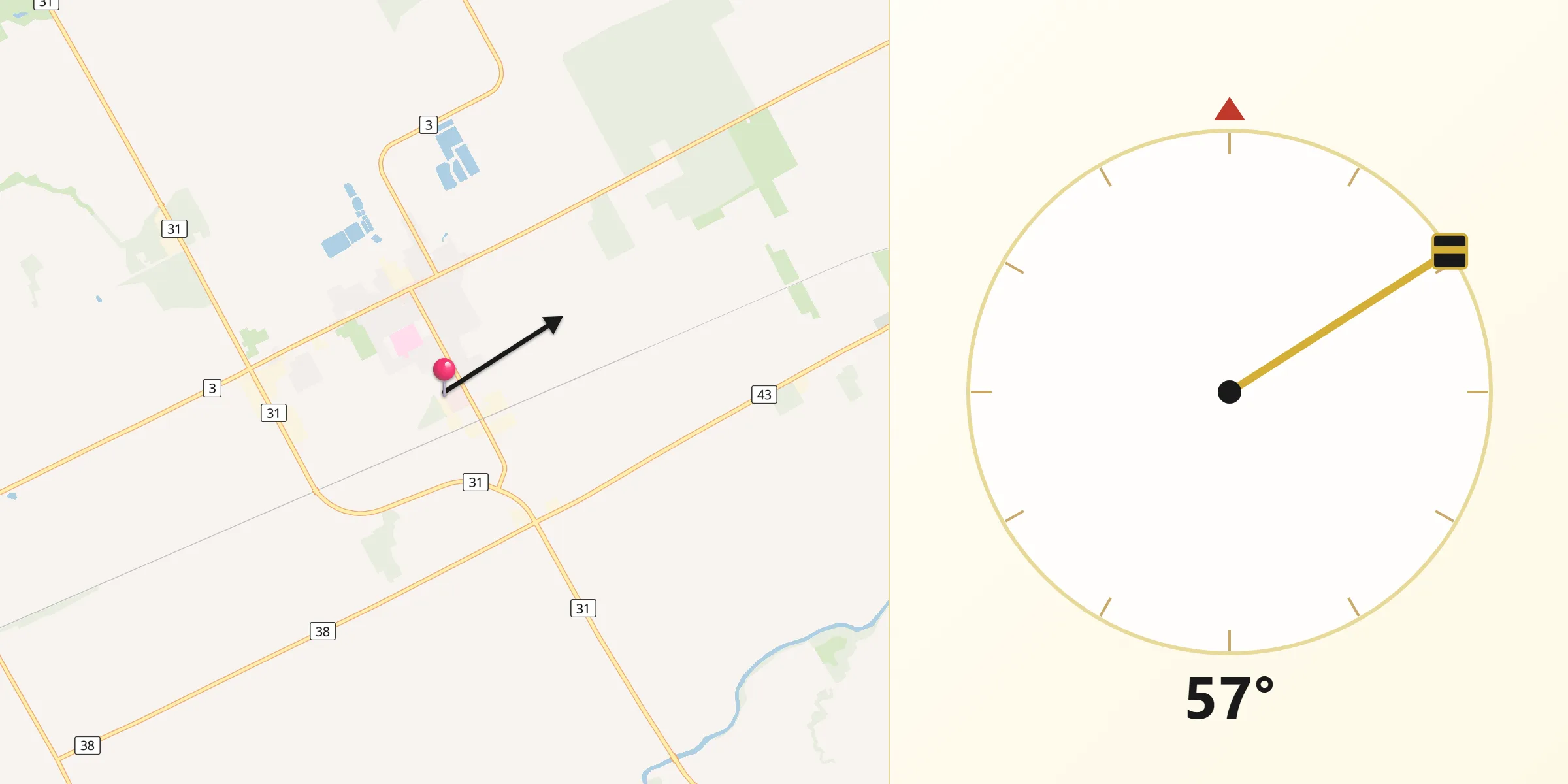 Qibla Direction from Winchester