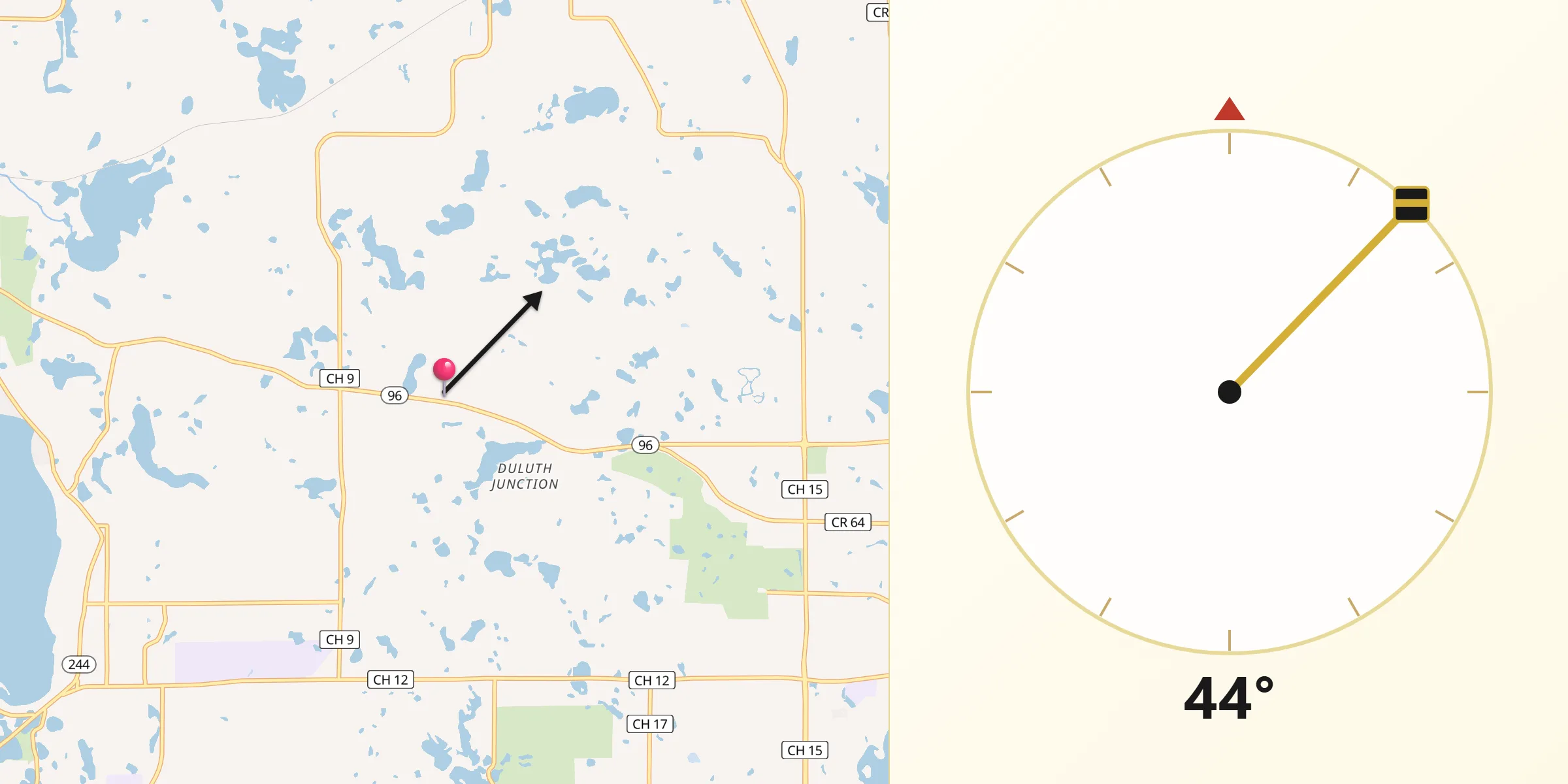 Qibla Direction from Grant