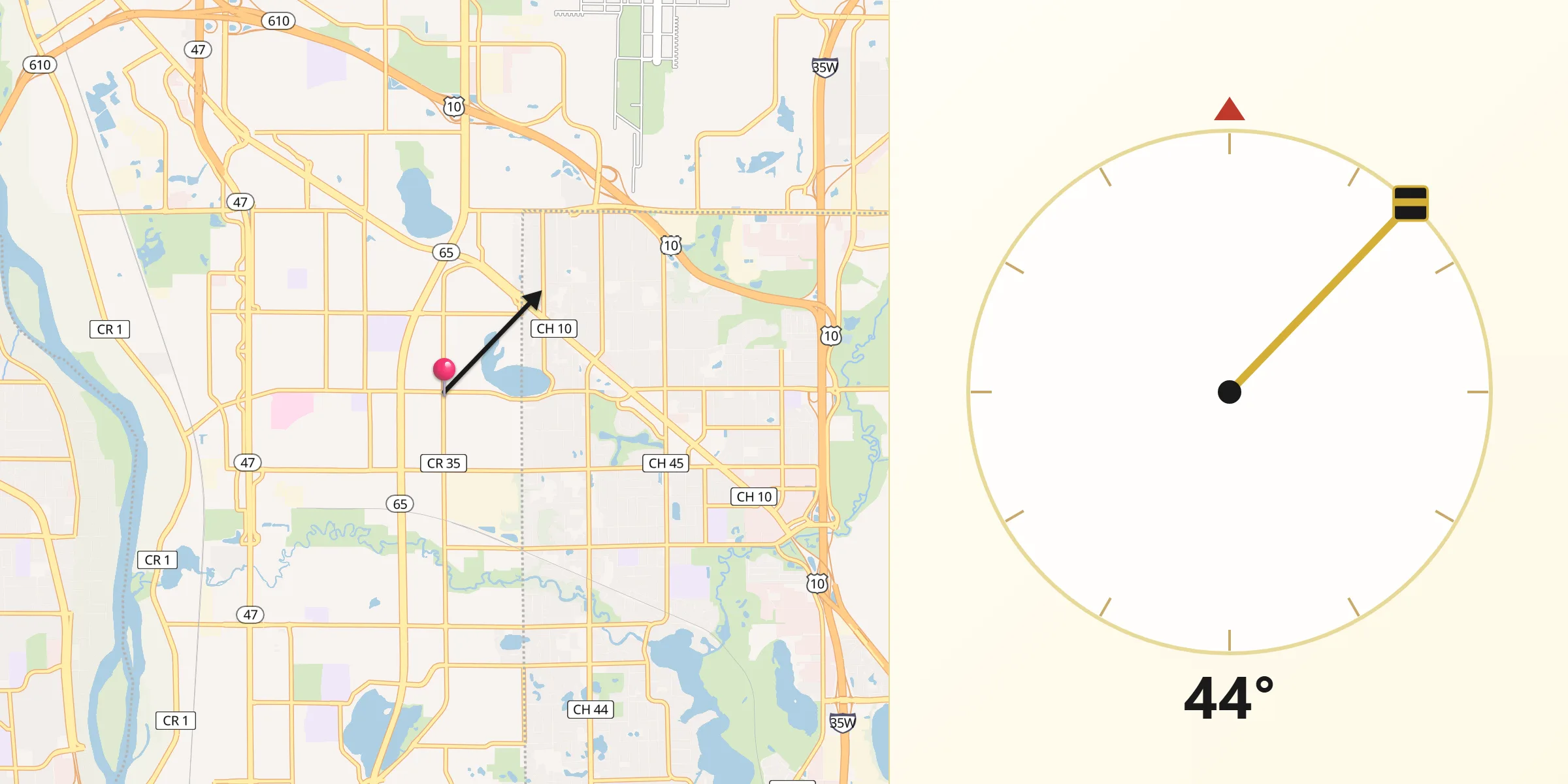 Qibla Direction from Spring Lake Park