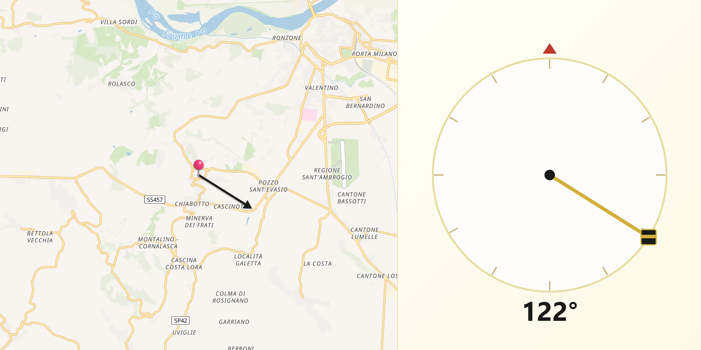 Direzione della Qibla da San Giorgio