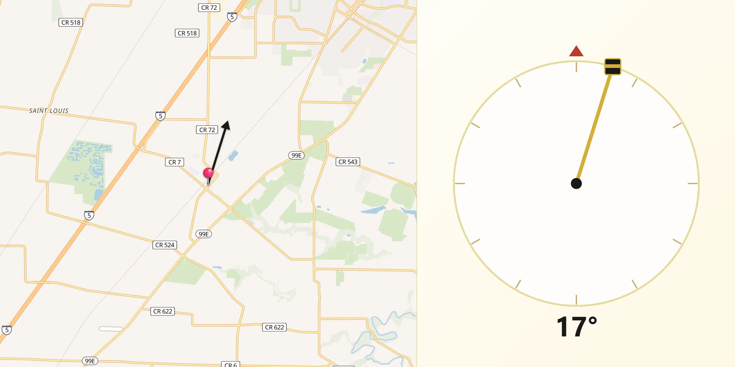 Qibla Direction from Gervais