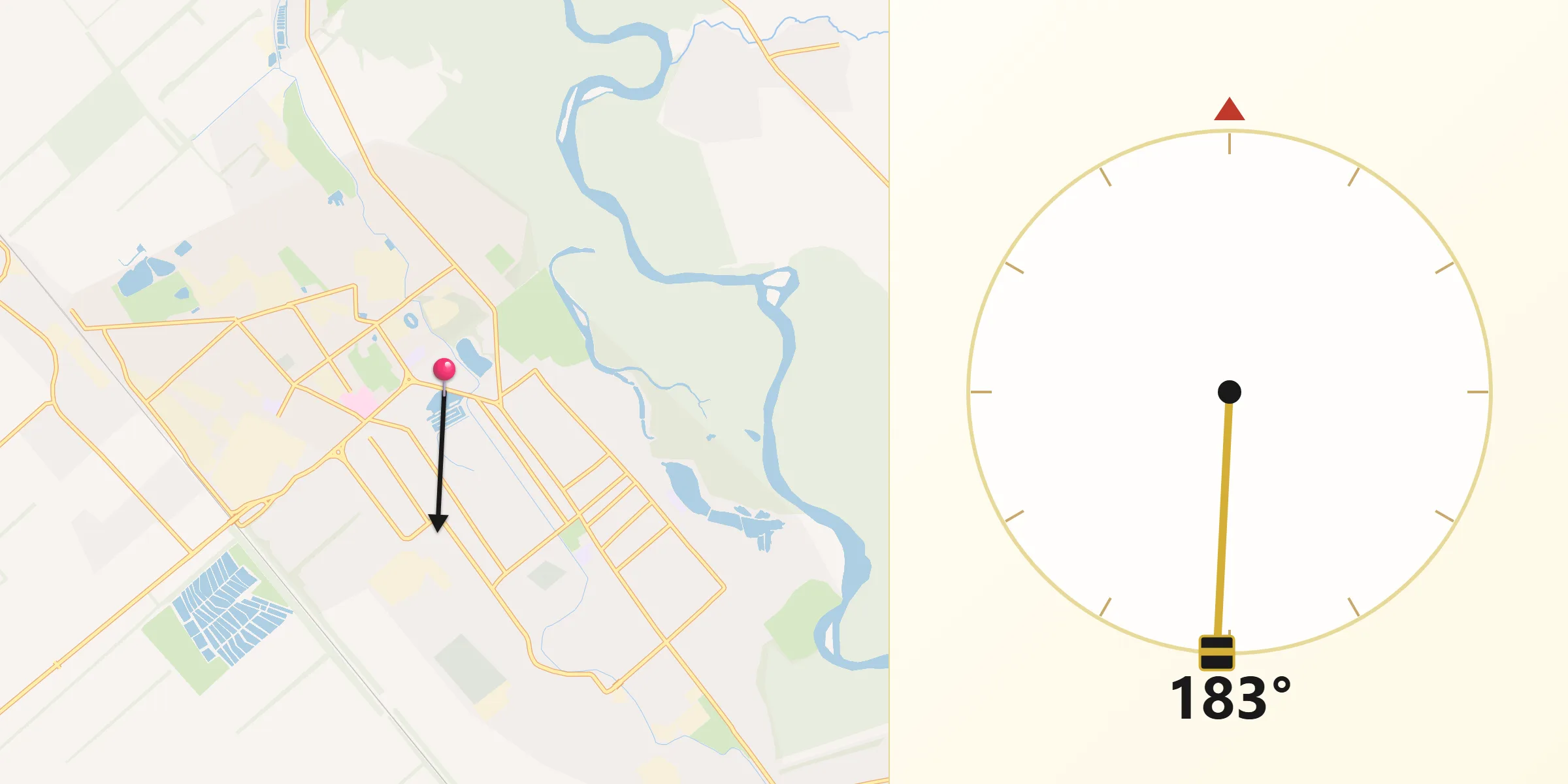 Направление Киблы из Новокубанск