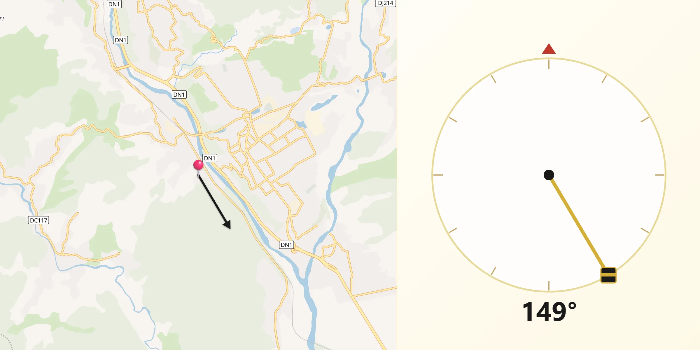 Direcția Qibla din Comuna Poiana Câmpina