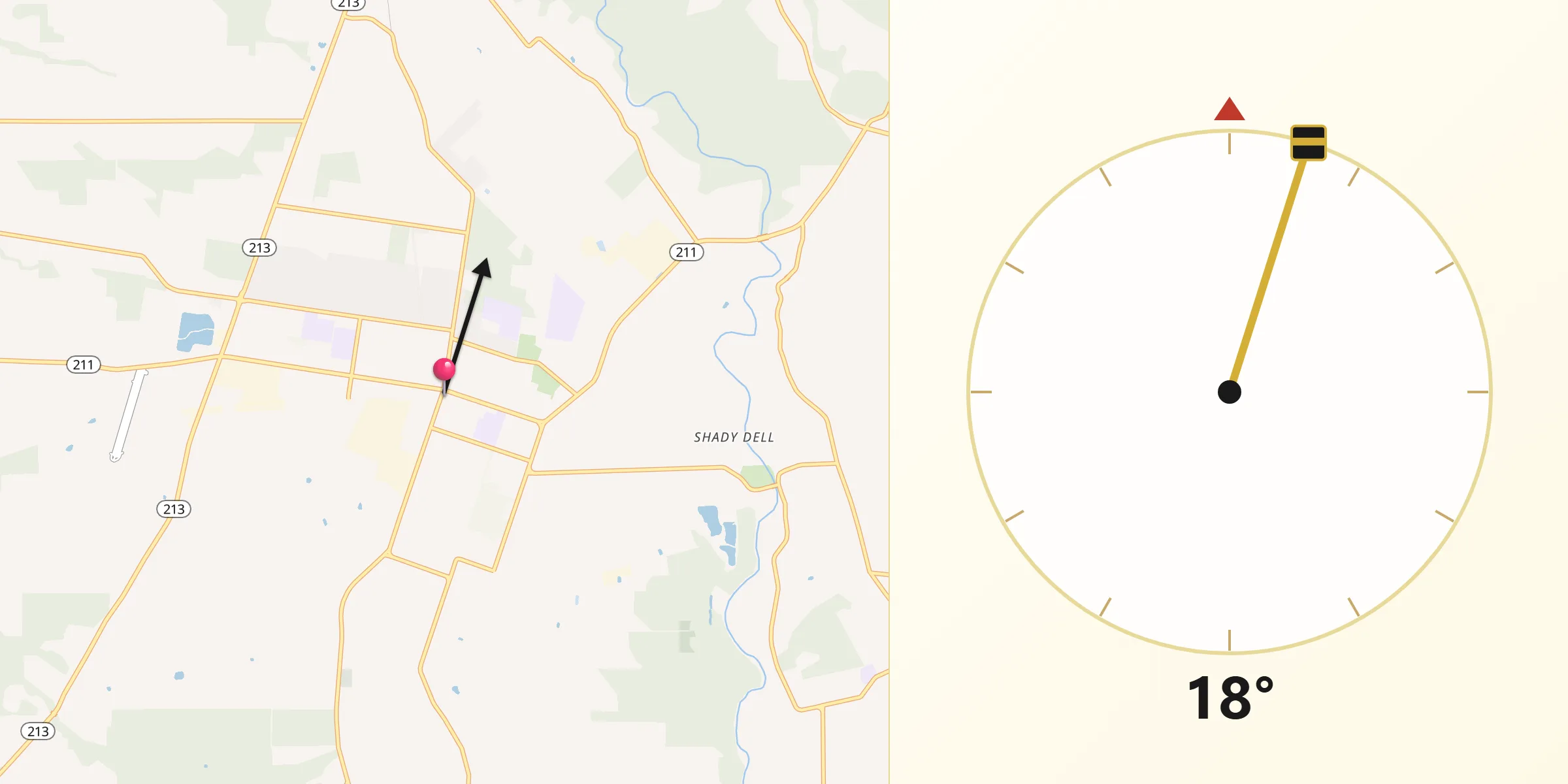 Qibla Direction from Molalla