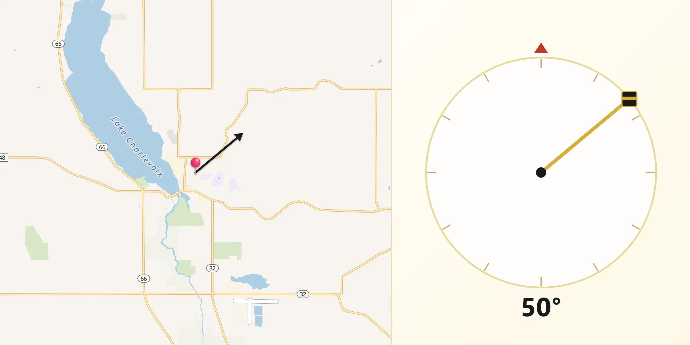 Qibla Direction from East Jordan