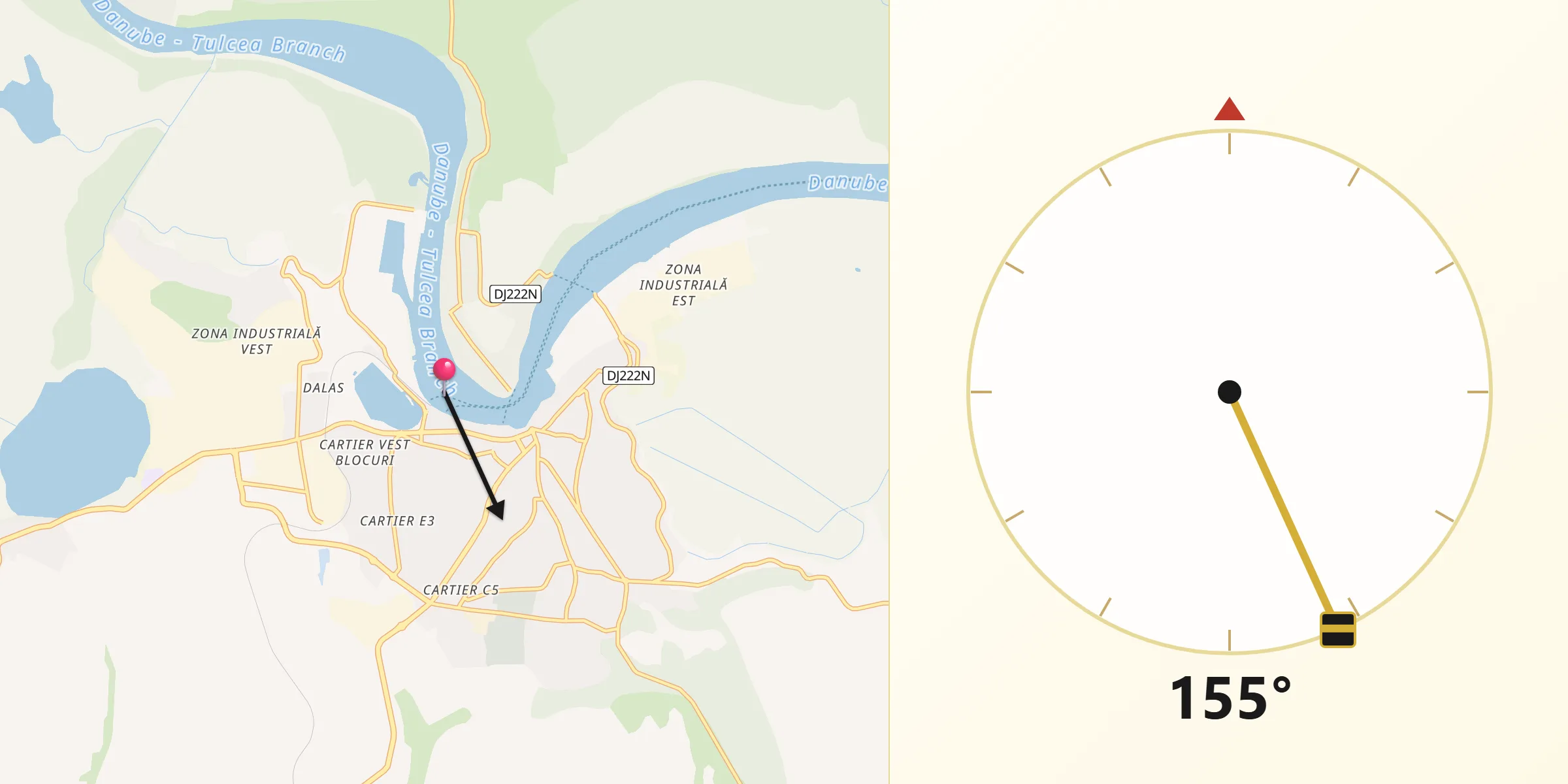 Direcția Qibla din Municipiul Tulcea