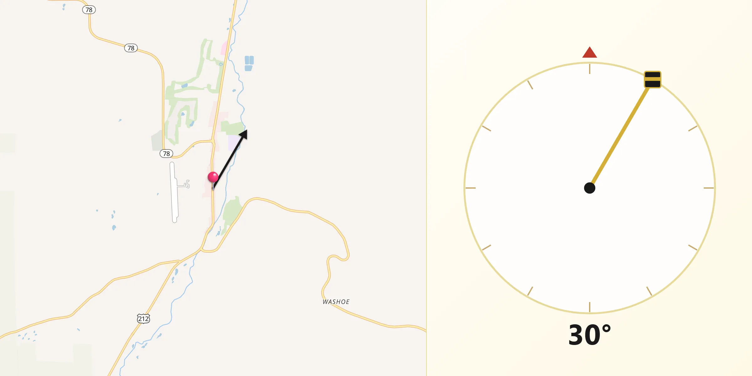 Qibla Direction from Red Lodge
