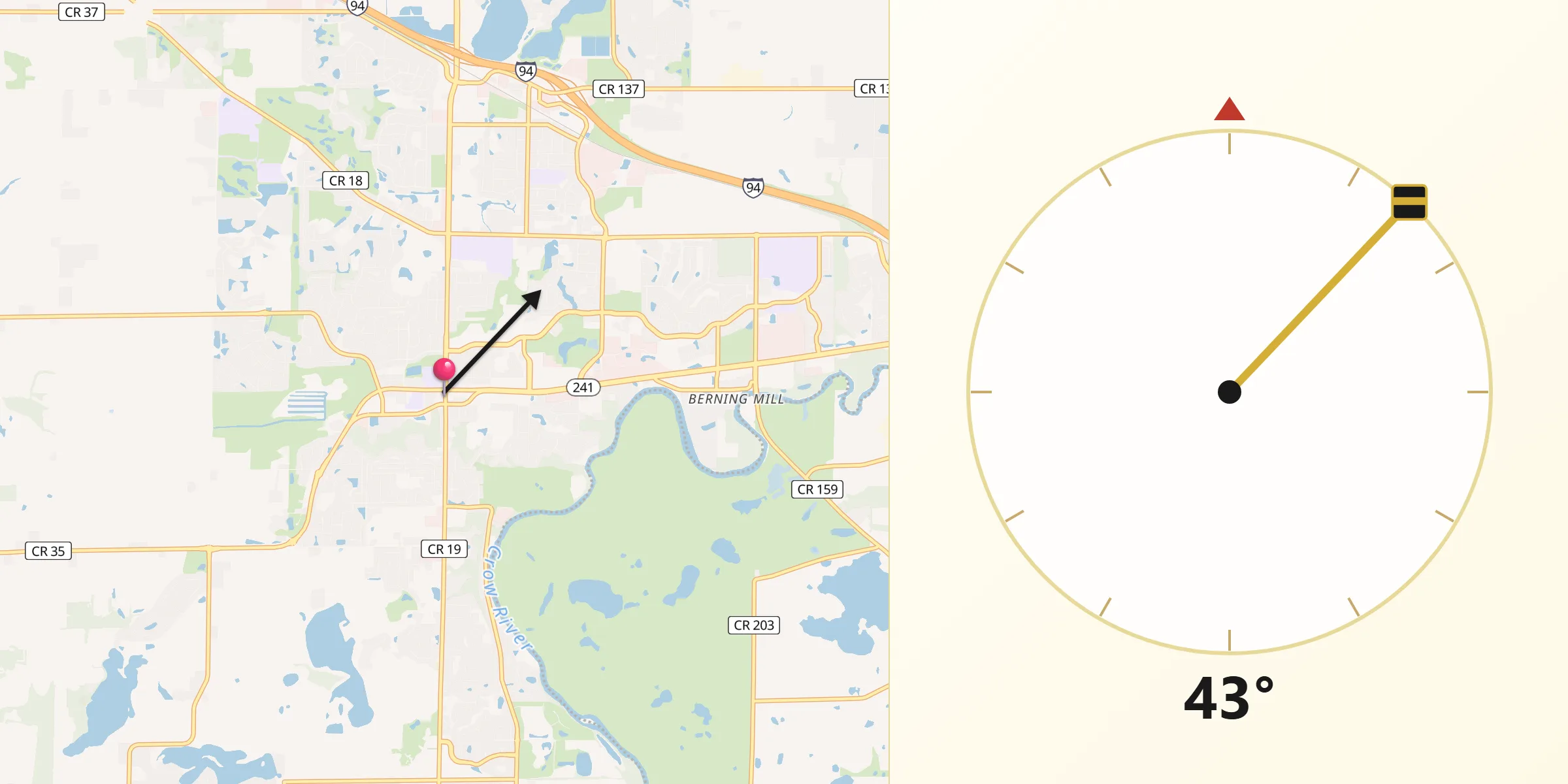 Qibla Direction from Saint Michael
