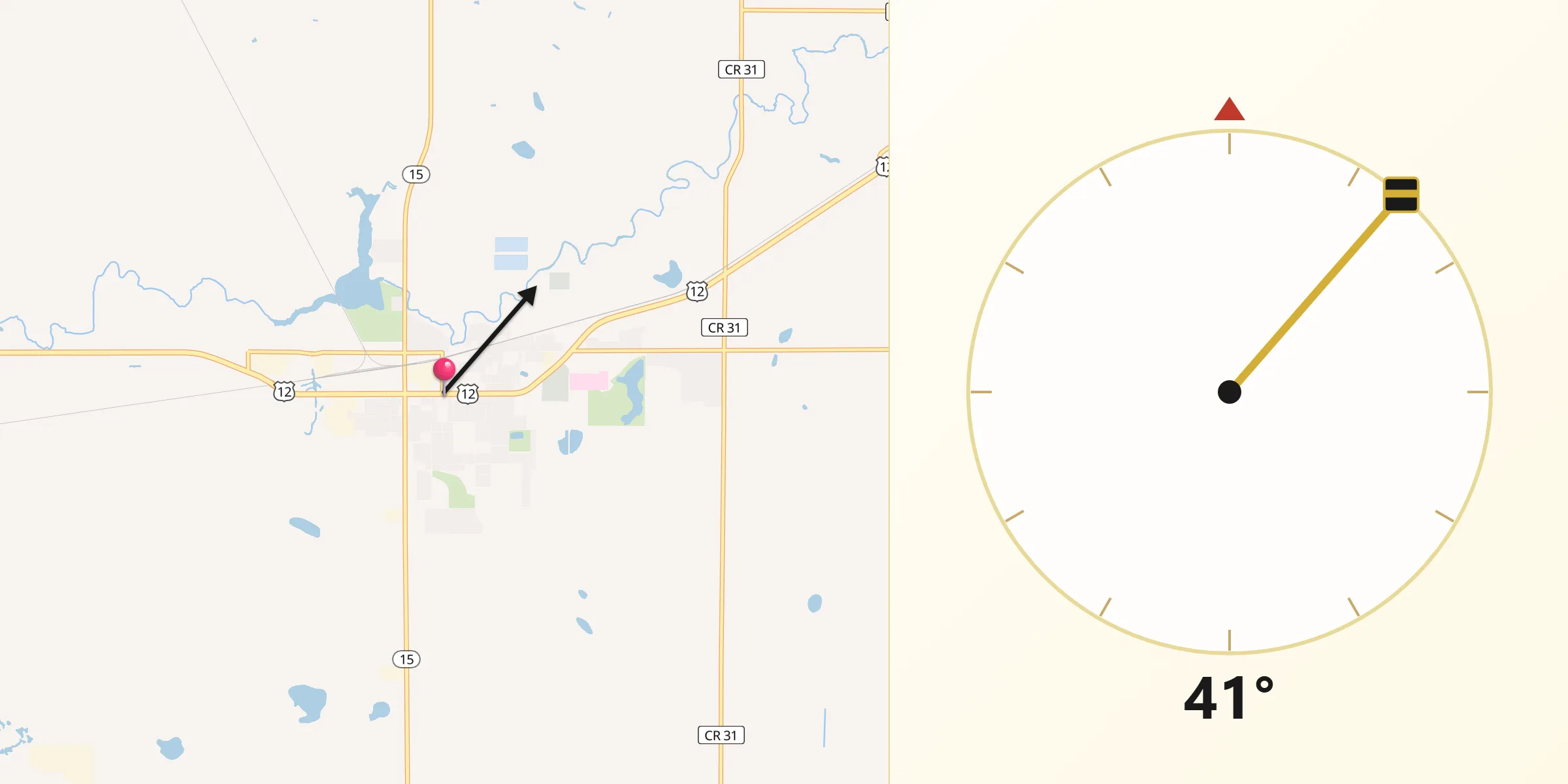 Qibla Direction from Milbank