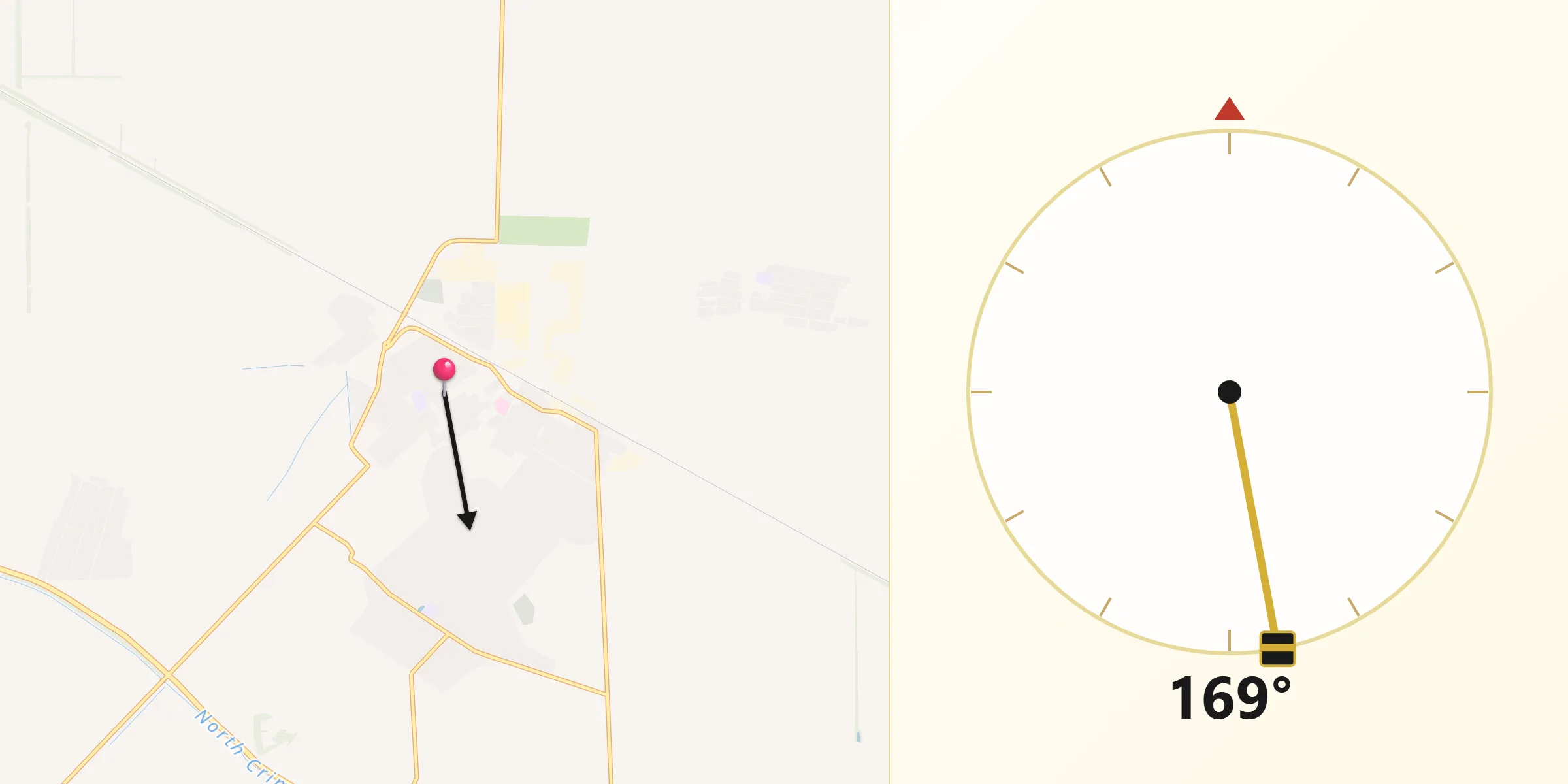 Направление Киблы из Kirovskoye