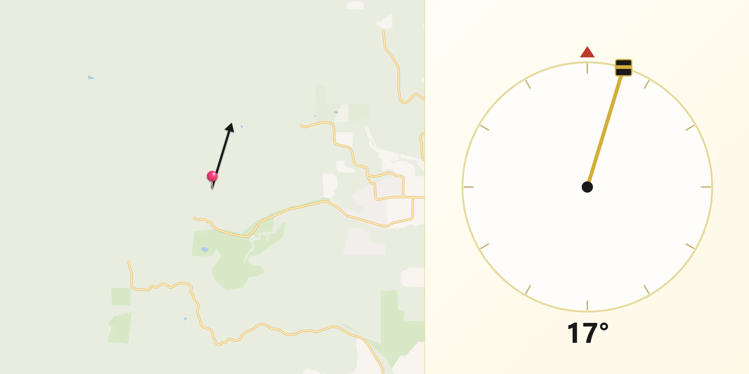 Qibla Direction from Yamhill County
