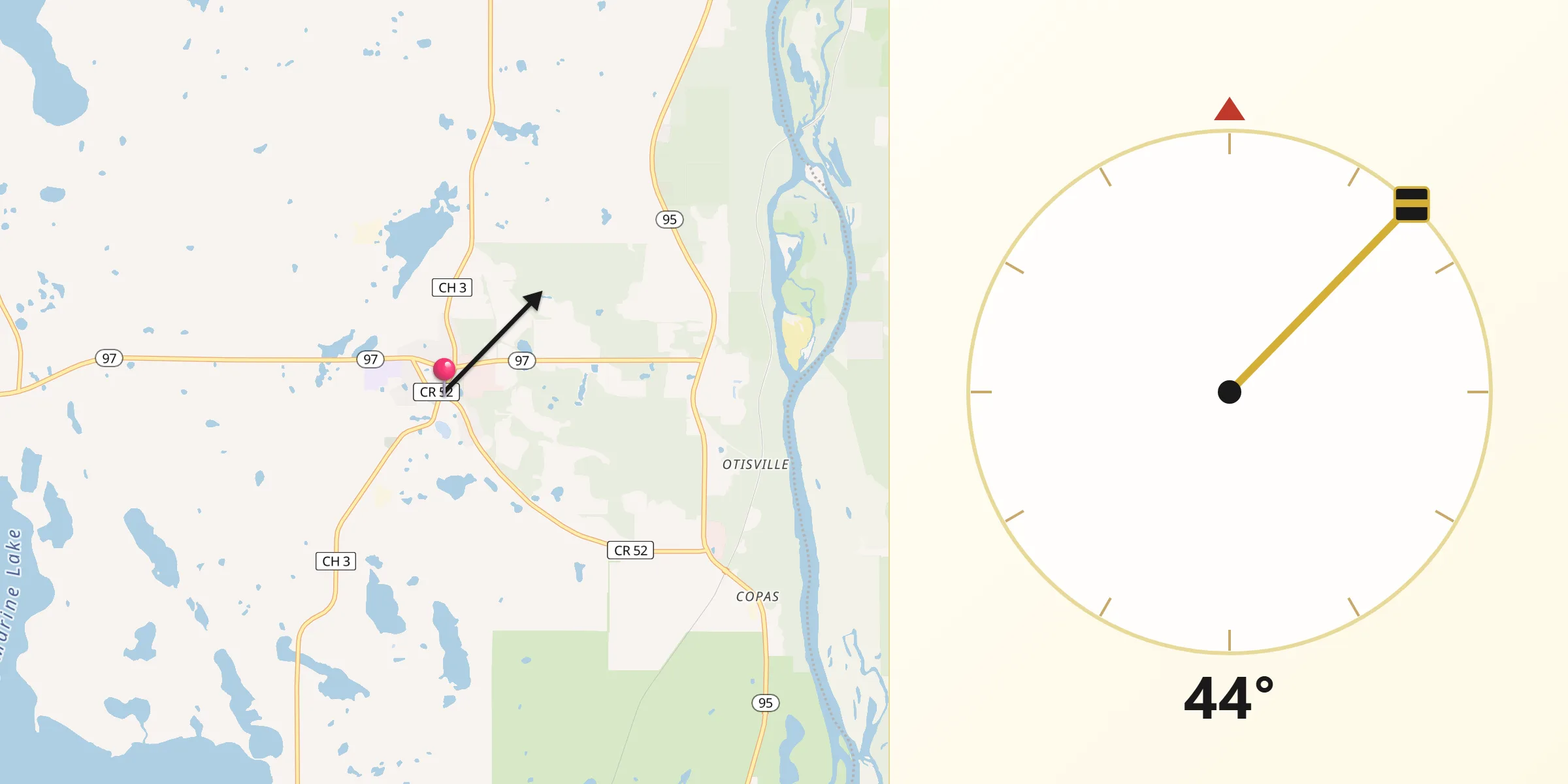 Qibla Direction from Scandia