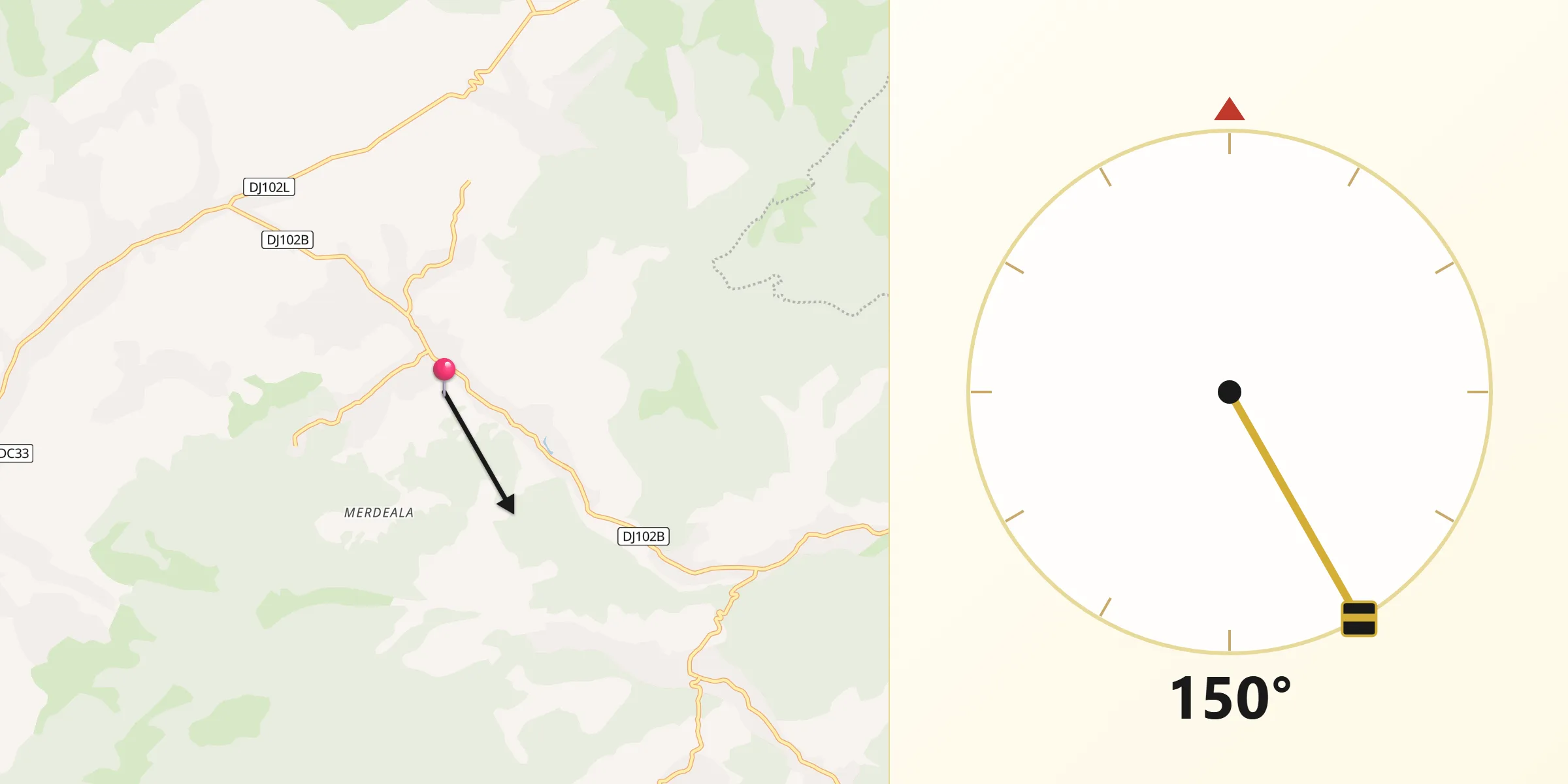 Direcția Qibla din Poseștii-Pământeni