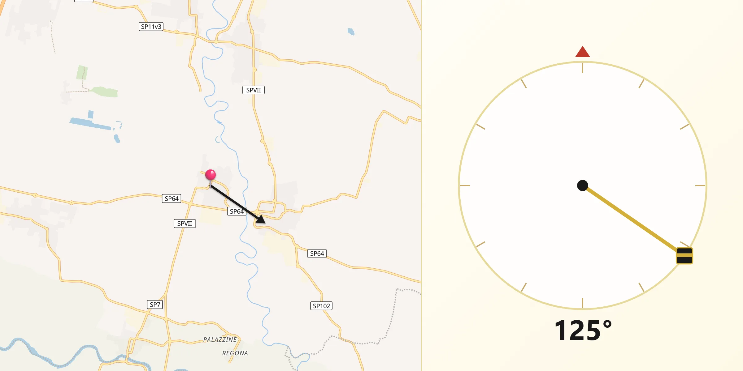 Direzione della Qibla da Milzano