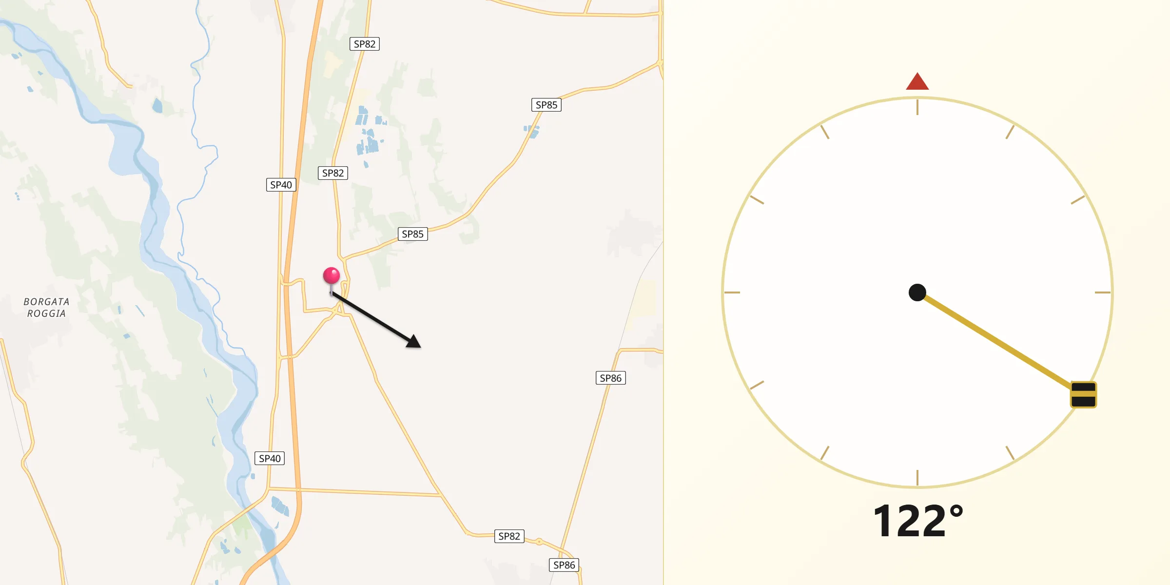 Direzione della Qibla da Foglizzo
