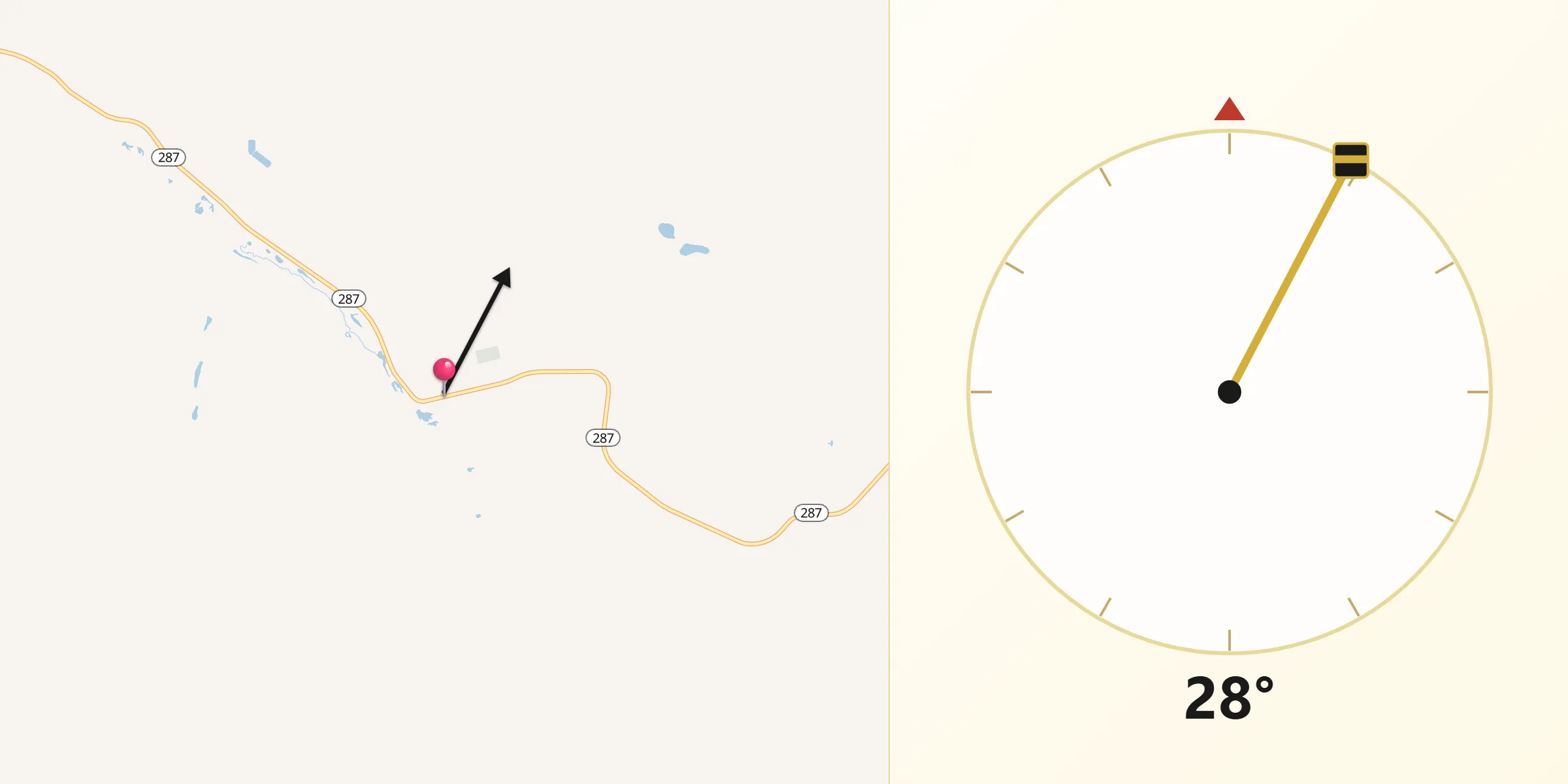 Qibla Direction from Virginia City