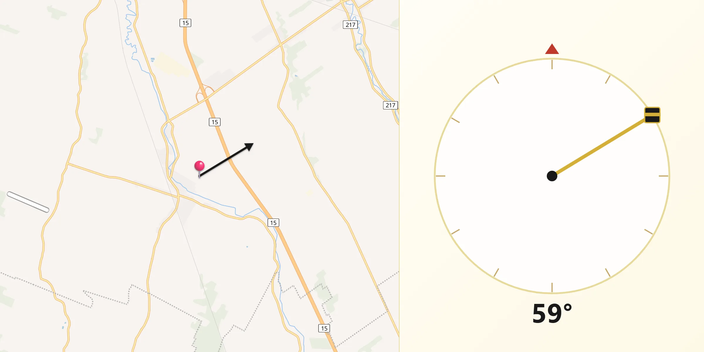 Qibla Direction from Saint-Mathieu
