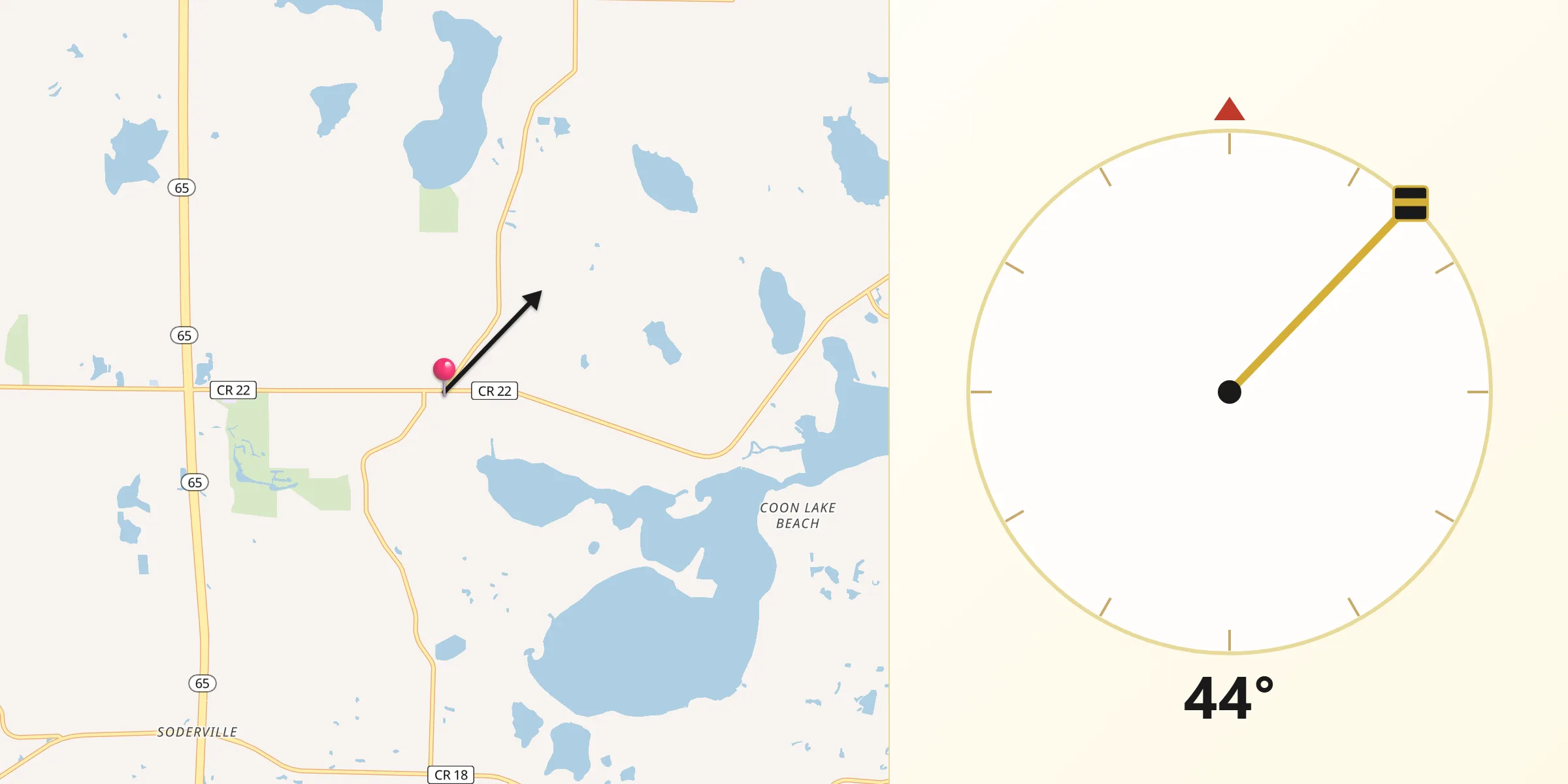 Qibla Direction from East Bethel