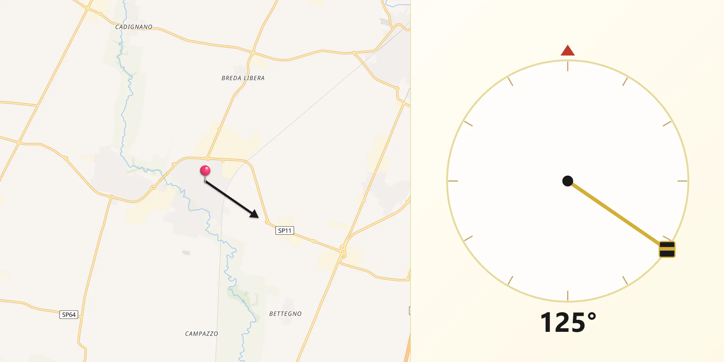 Direzione della Qibla da Verolanuova