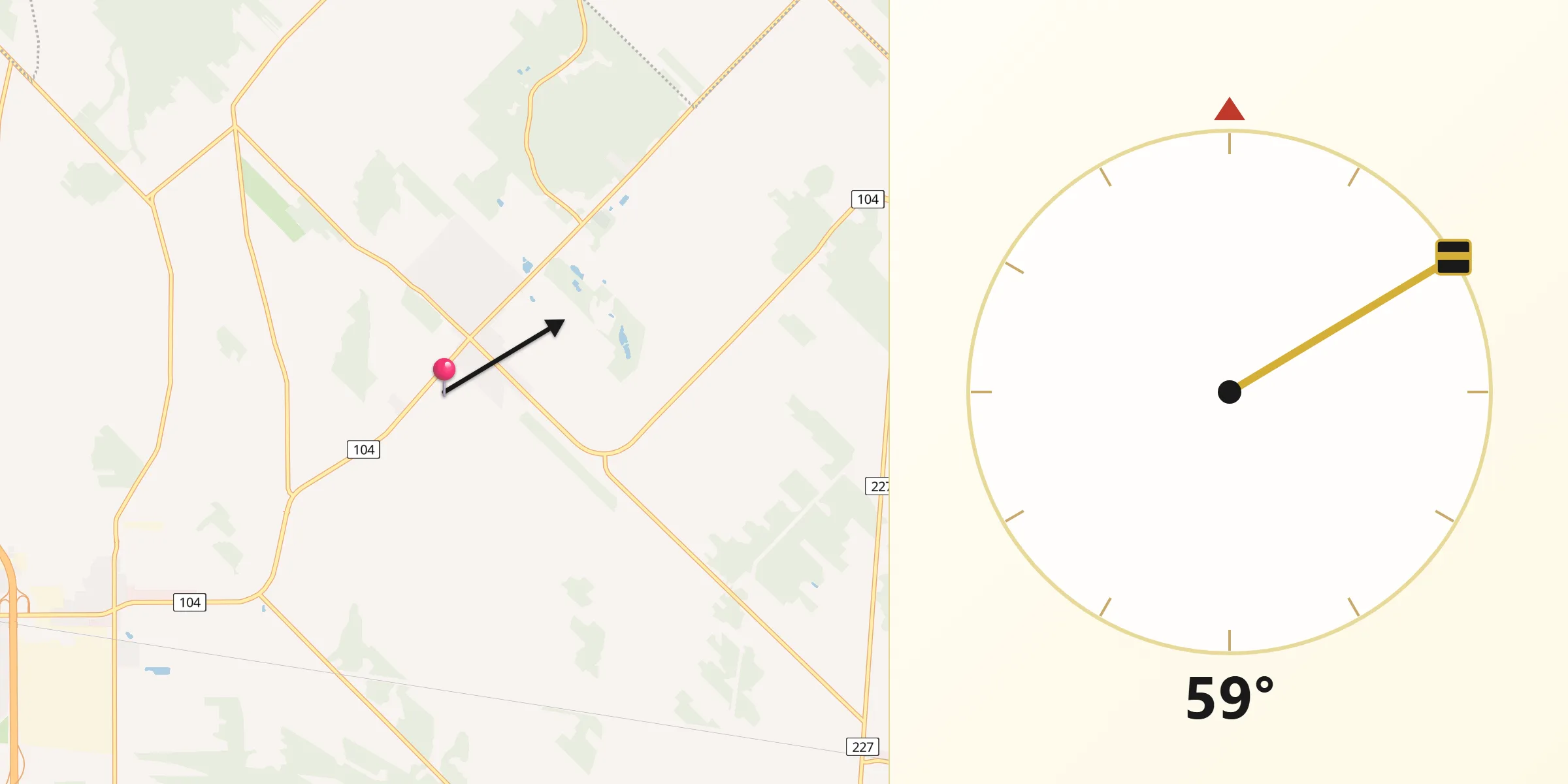 Qibla Direction from Mont-Saint-Grégoire