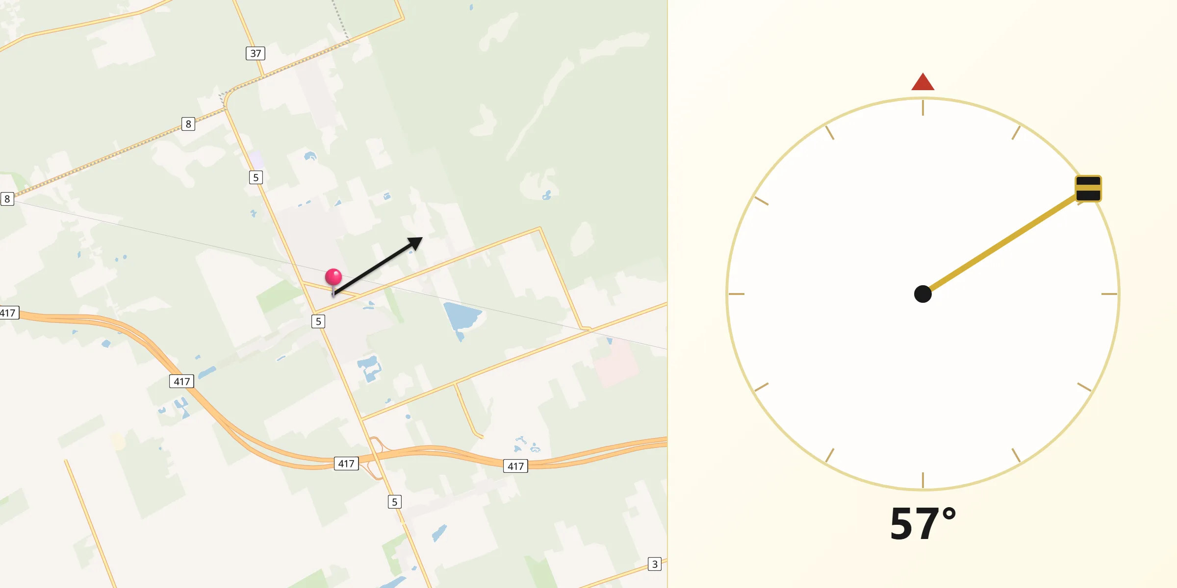 Qibla Direction from Limoges