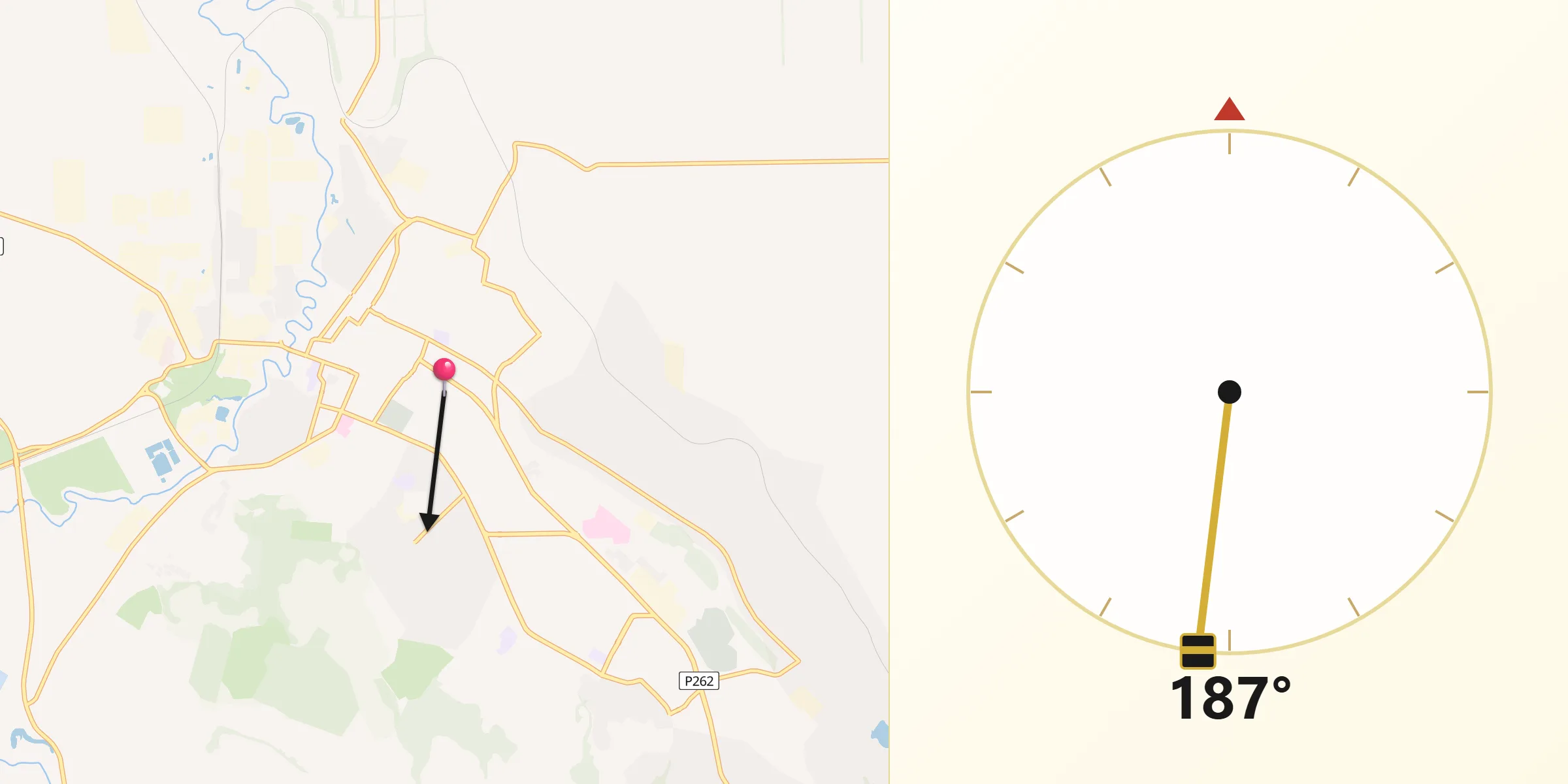 Направление Киблы из Светлоград