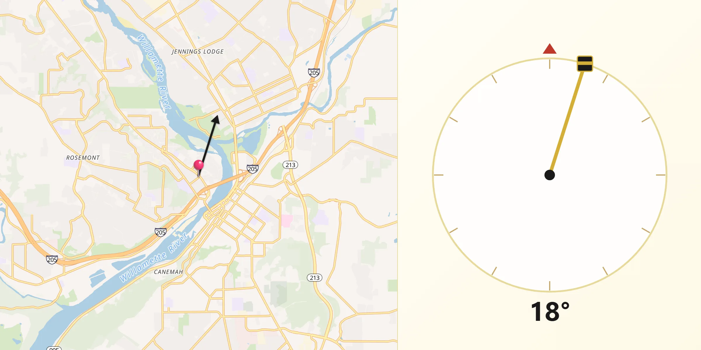 Qibla Direction from West Linn