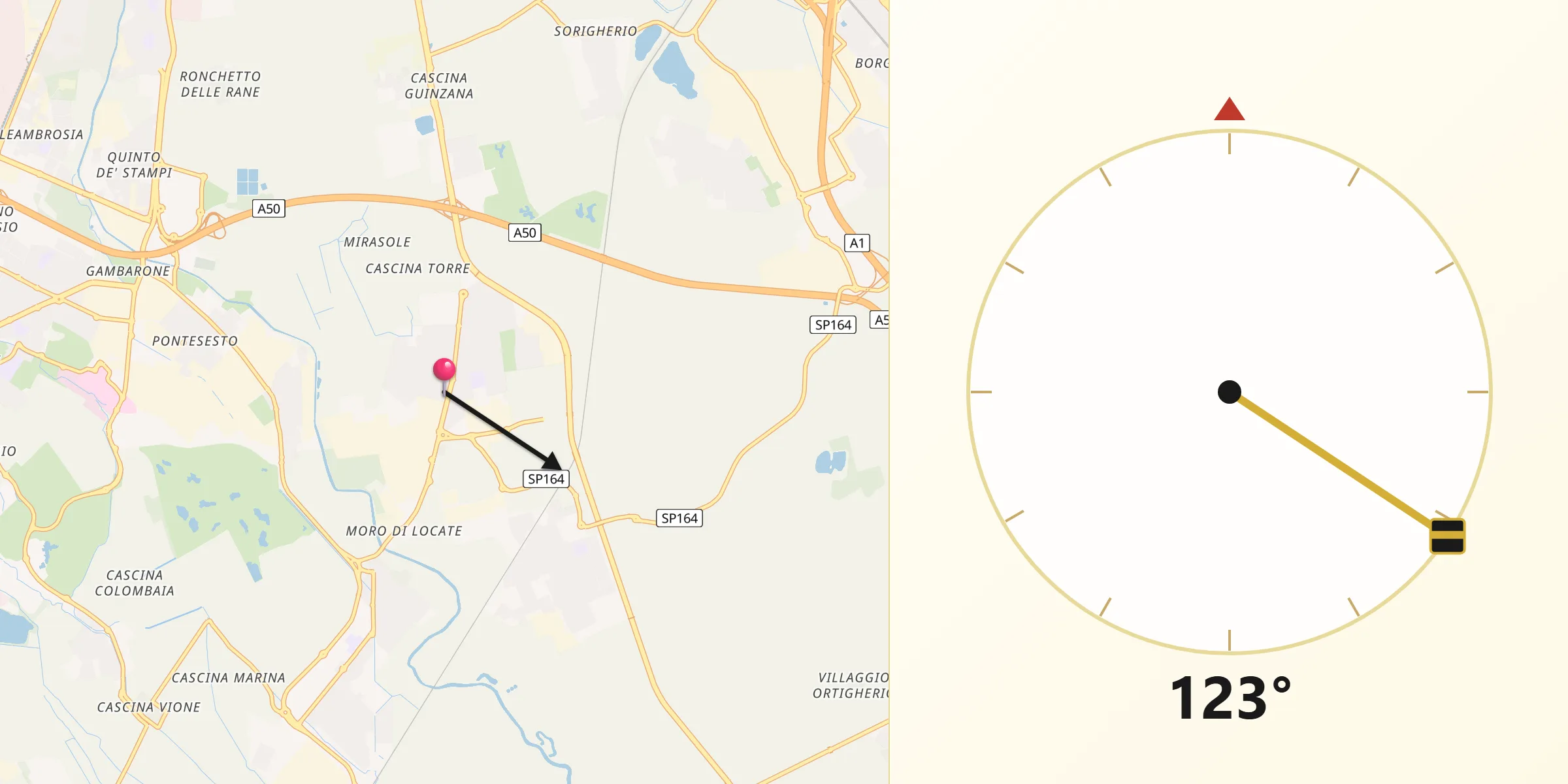 Direzione della Qibla da Opera