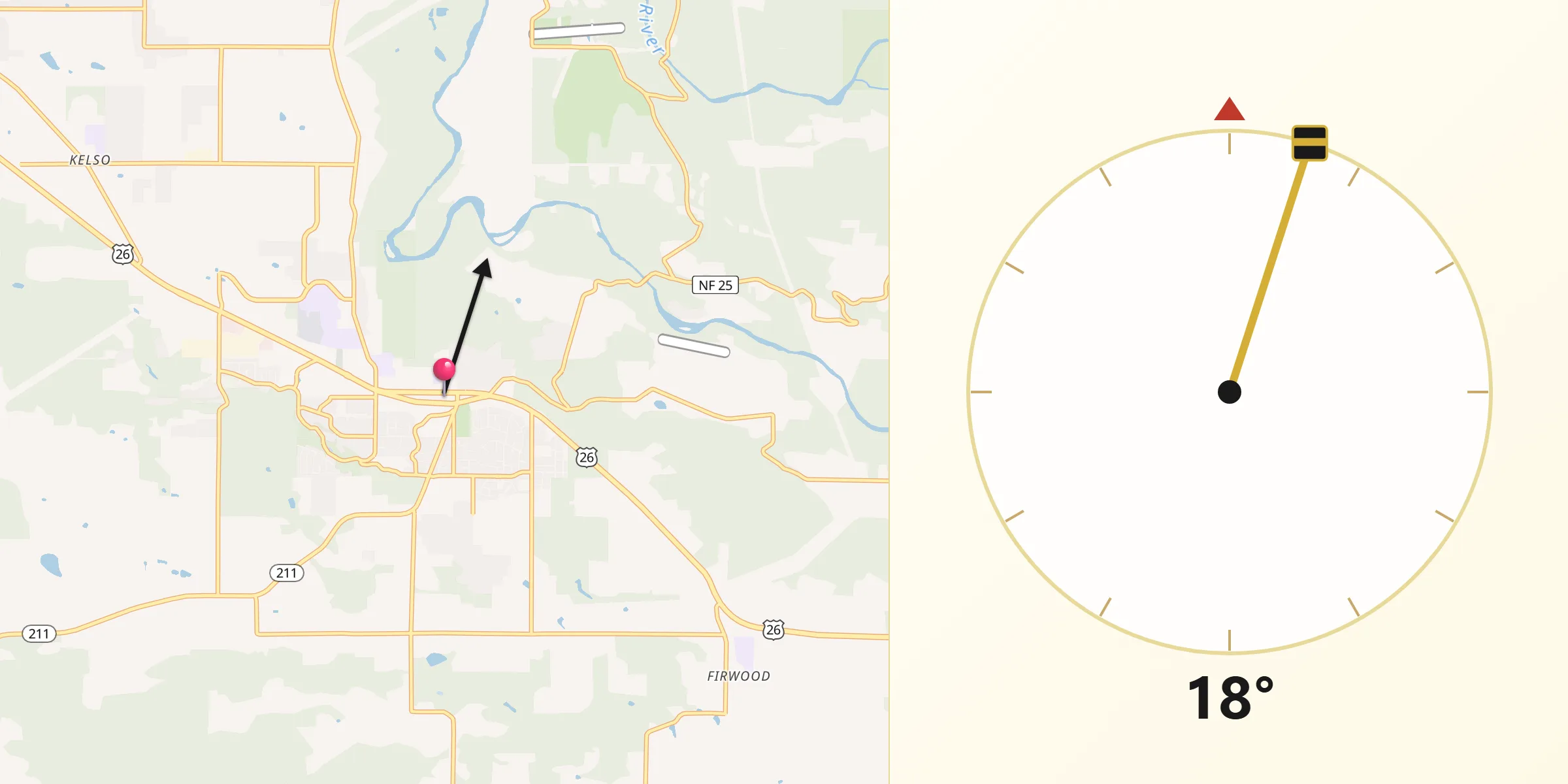 Qibla Direction from Sandy City