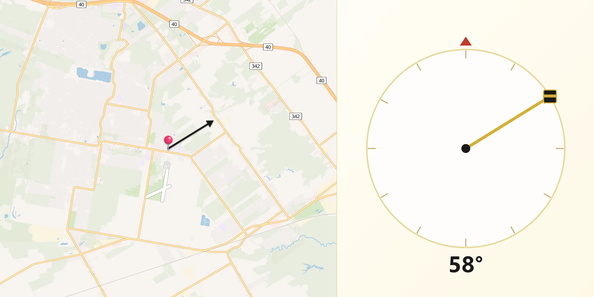 Qibla Direction from Saint-Lazare